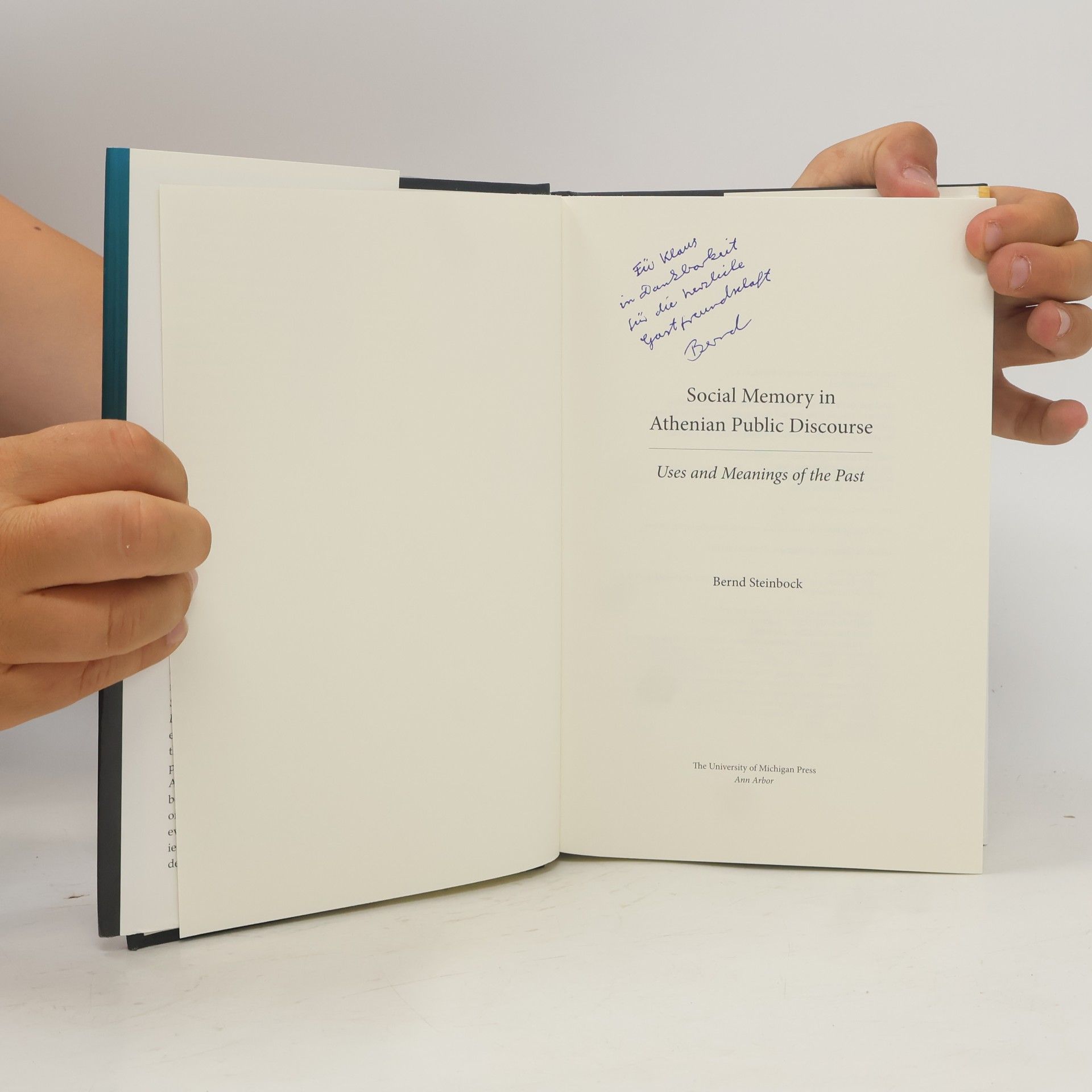 Bernd Steinbock Social Memory in Athenian Public Discourse