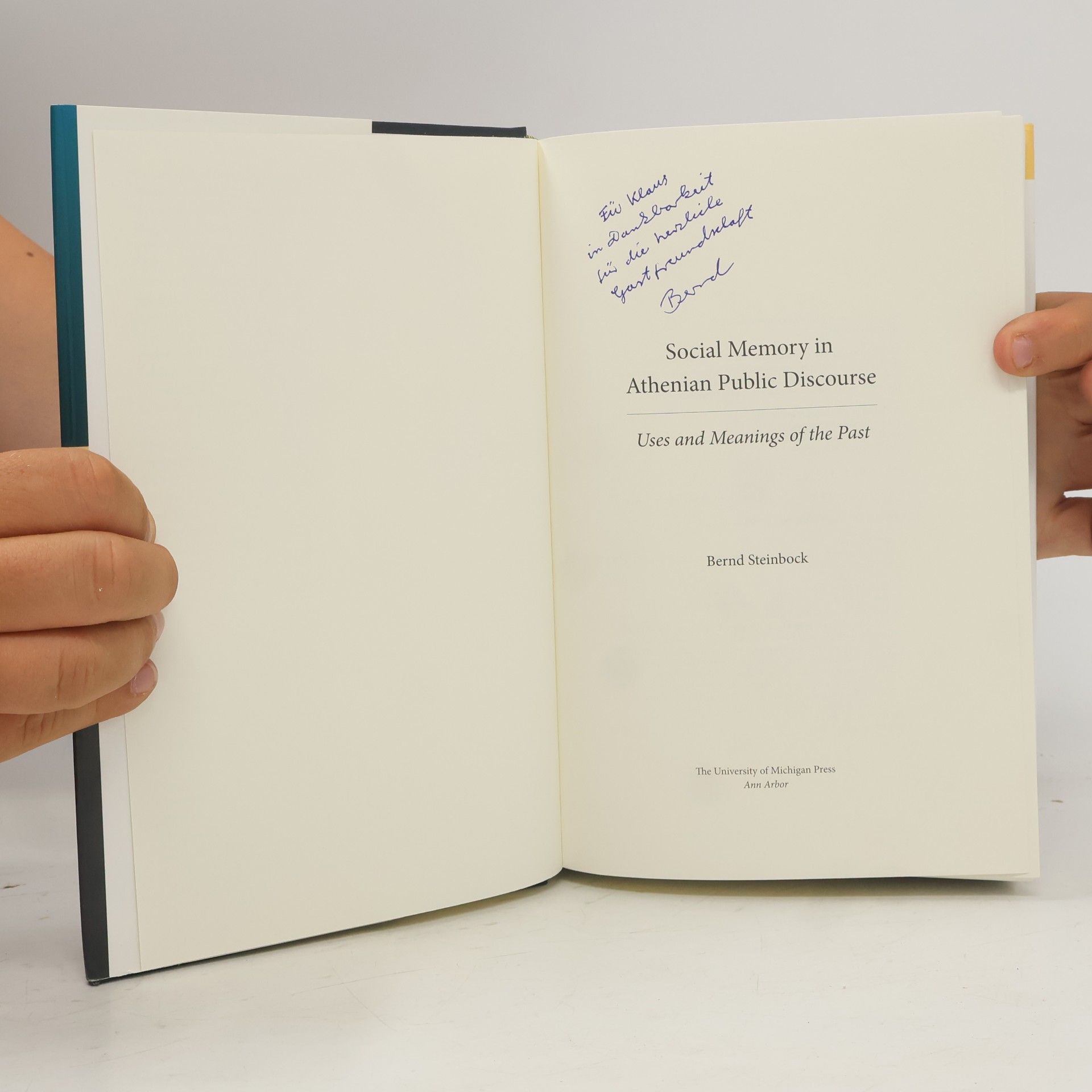 Bernd Steinbock Social Memory in Athenian Public Discourse