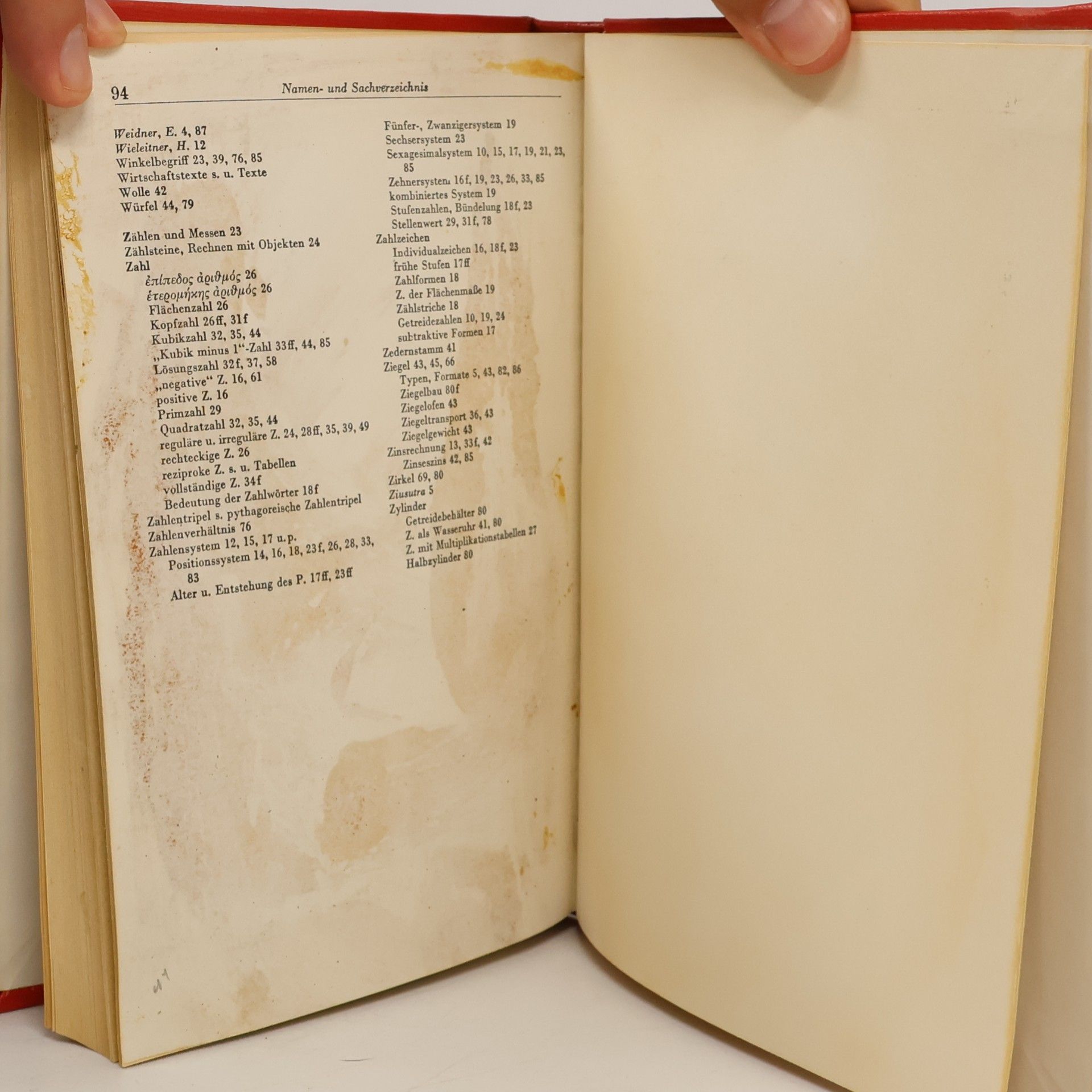 Kurt Vogel Vorgriechische Mathematik I. II.