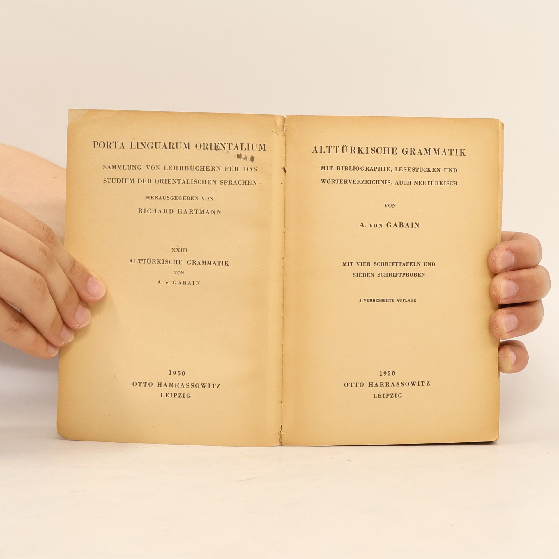 Annemarie von Gabain Alttürkische Grammatik
