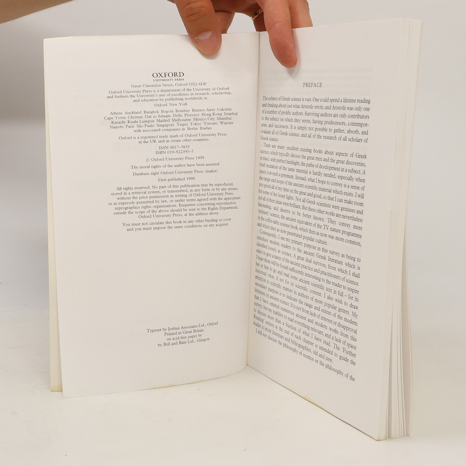 T. E. Rihll New Surveys in the Classics - 29: Greek Science
