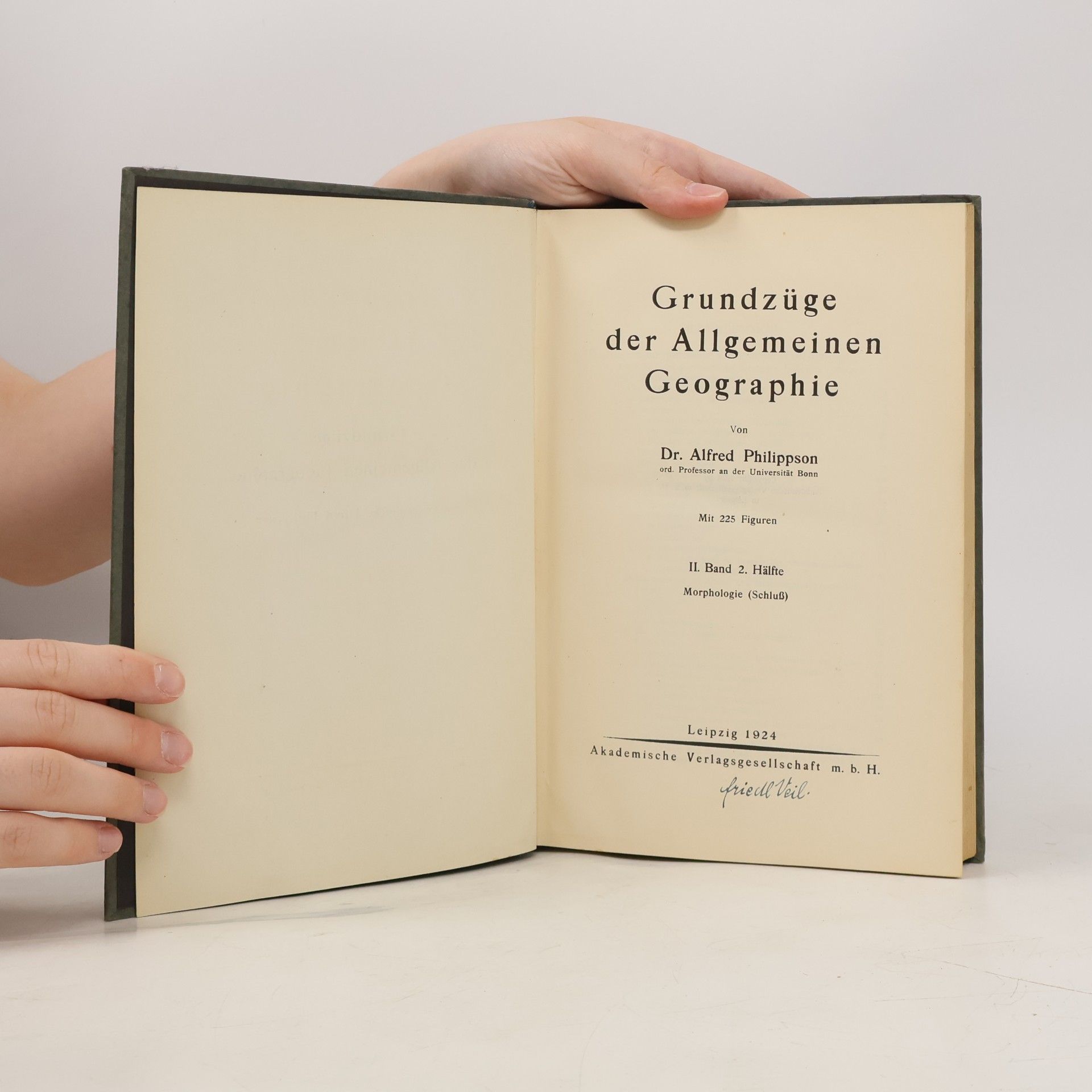 Alfred Philippson Grundzüge der Allgemeinen Geographie