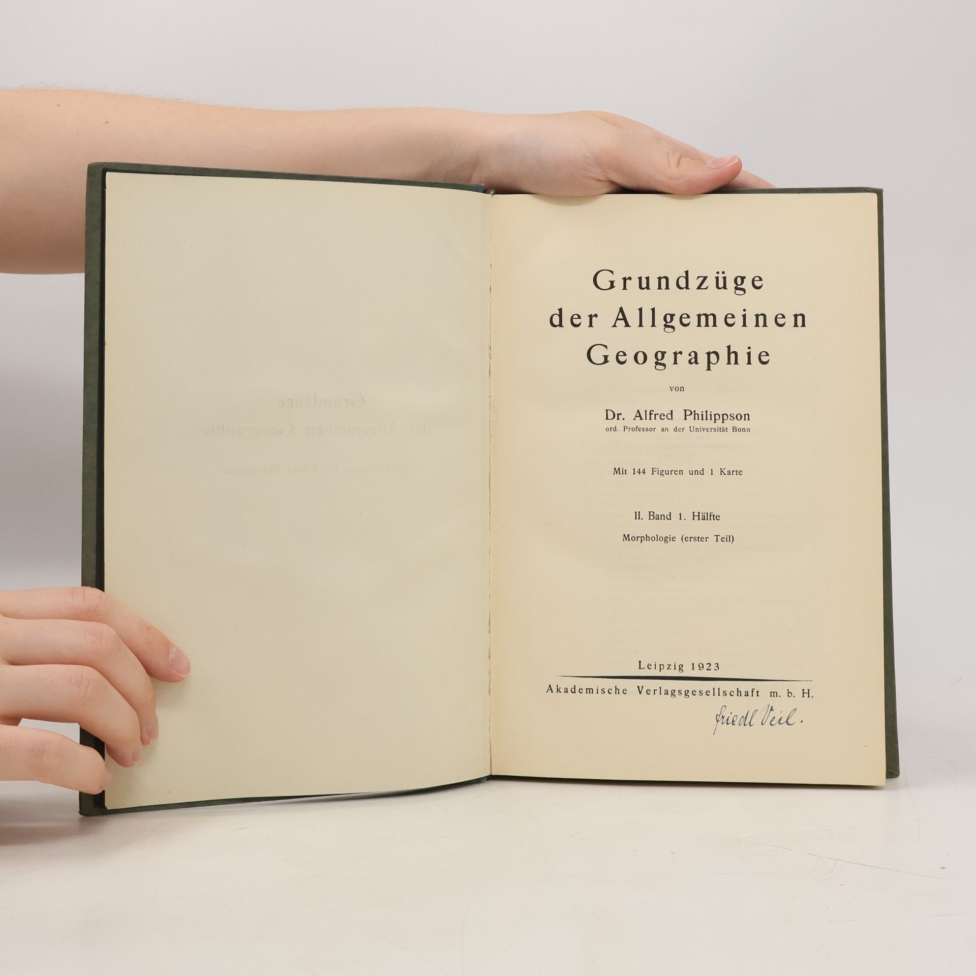 Alfred Philippson Grundzüge der allgemeinen Geographie