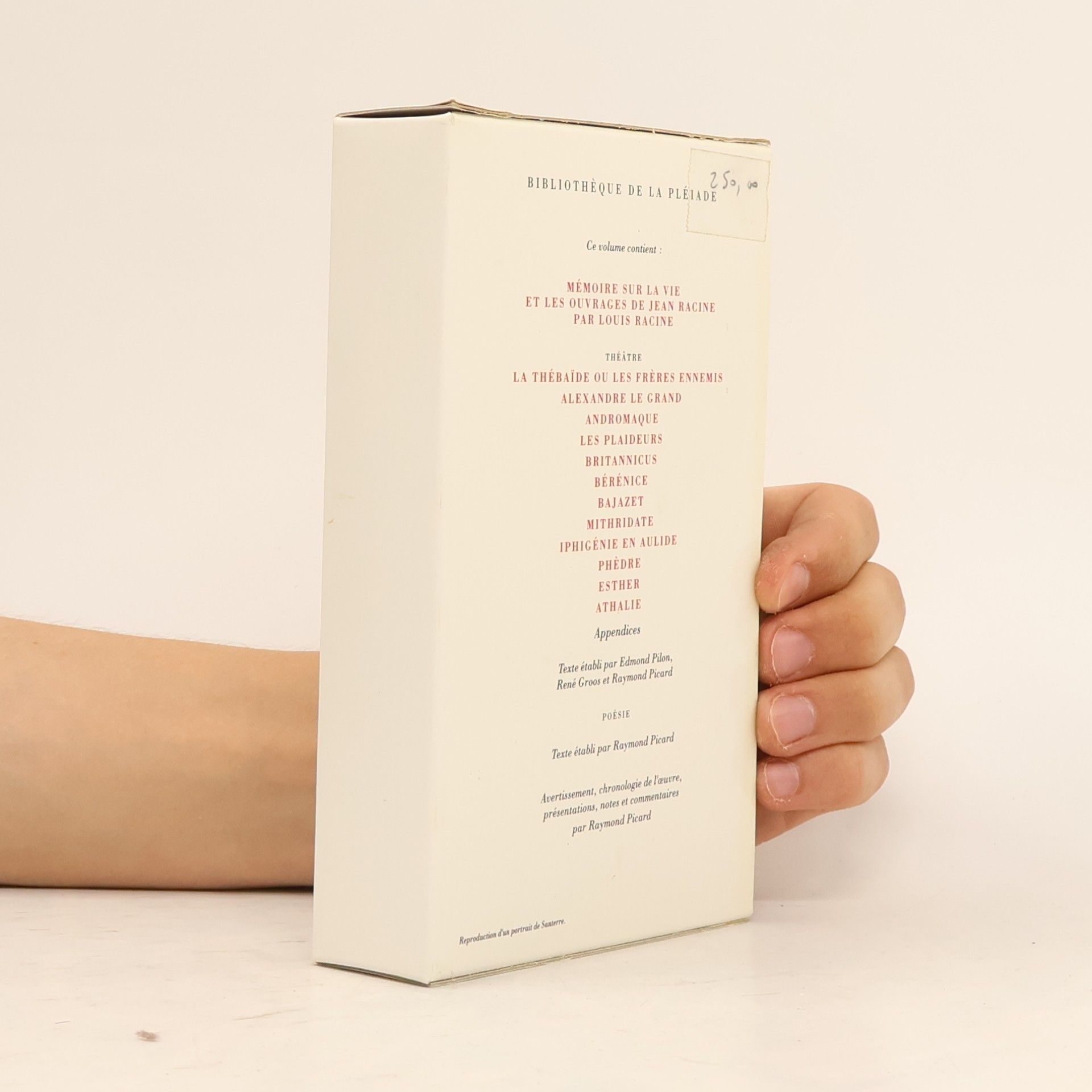 Jean Racine Œuvres complètes - Édition présentée, établie et annotée par Raymond Picard