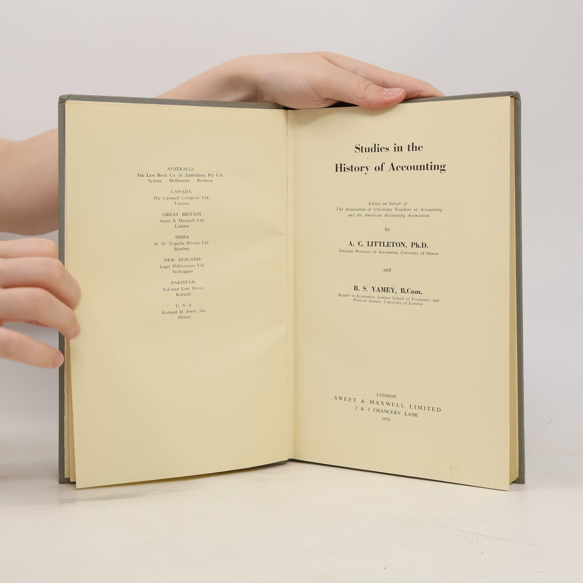 A. C. Littleton Studies in the History of Accounting