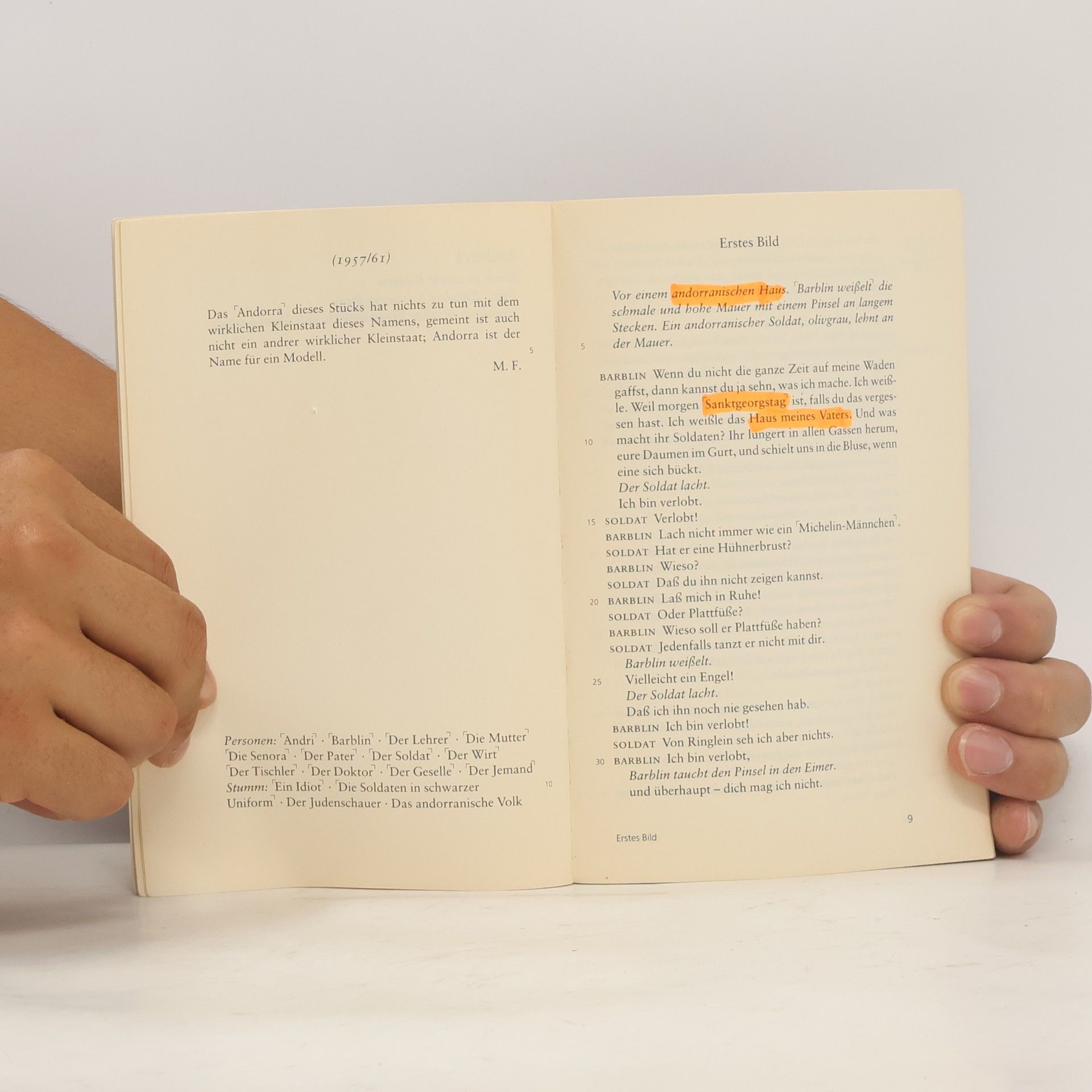 Max Frisch Andorra. Stück in zwölf Bilder
