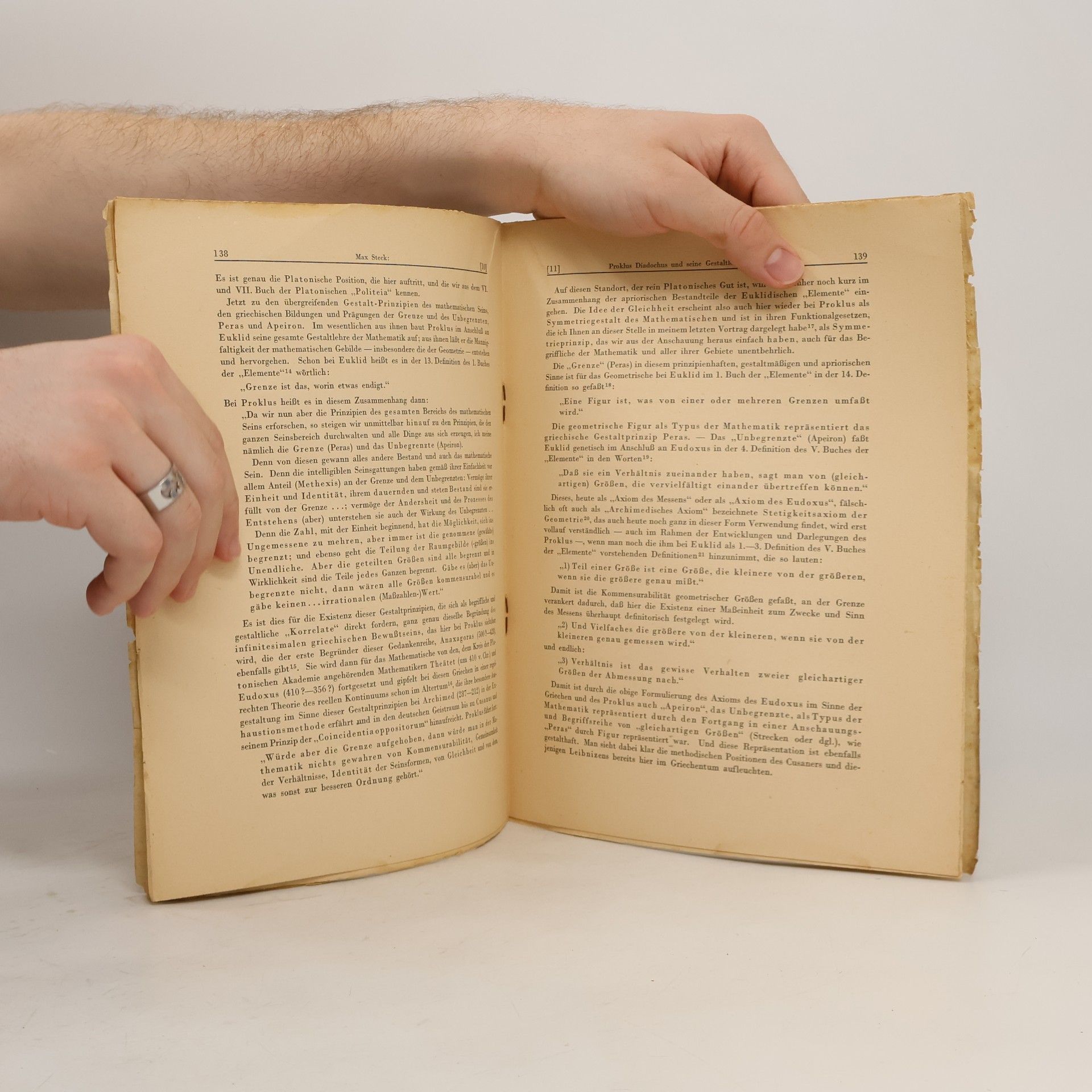 Max Steck Proklus Diadochus und seine Gestaltlehre der Mathematik