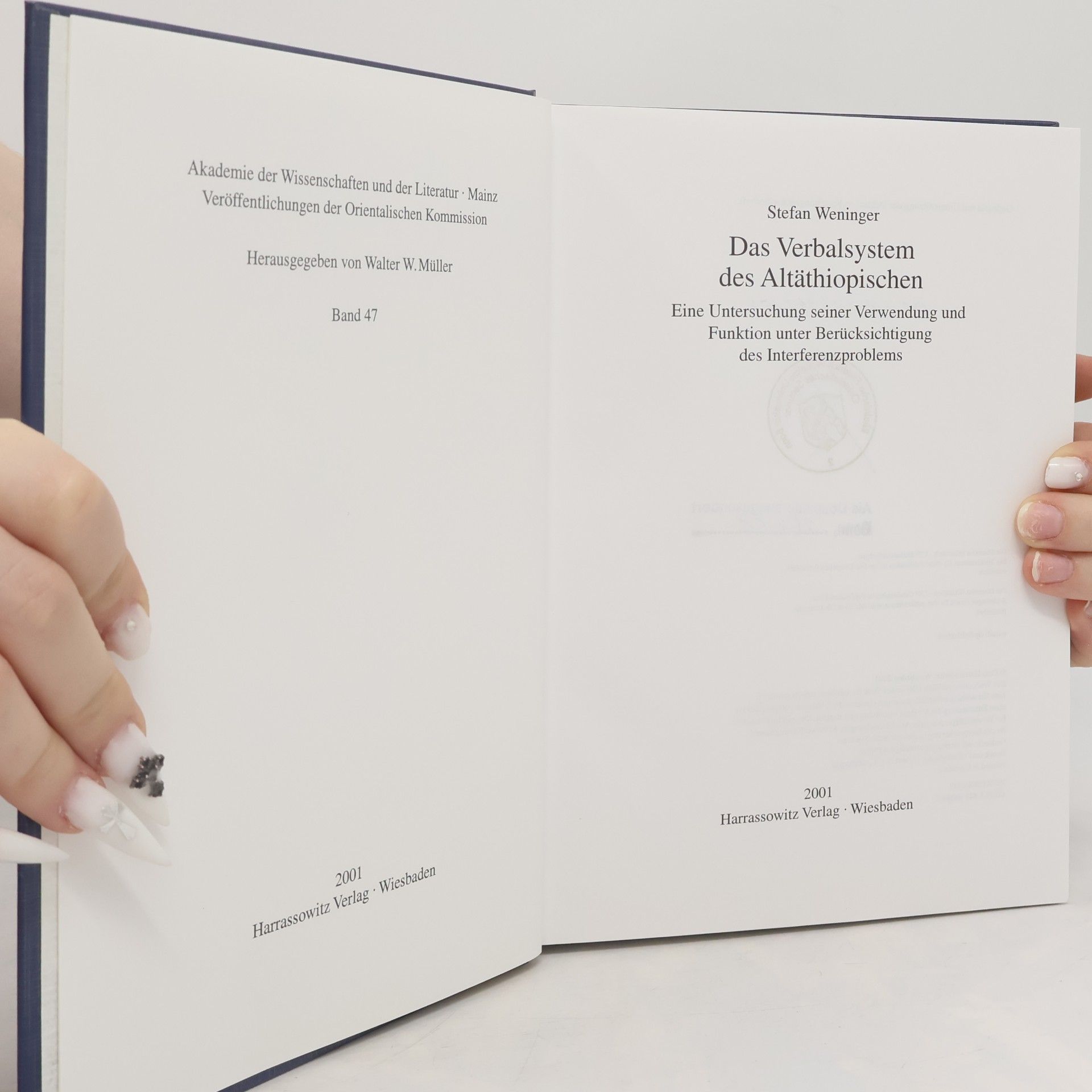 Stefan Weninger Das Verbalsystem des Altäthiopischen