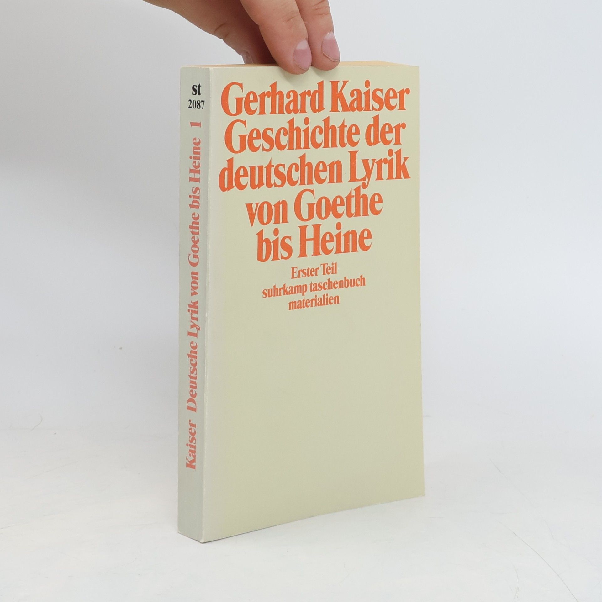 Gerhard Kaiser Geschichte der deutschen Lyrik von Goethe bis Heine 2