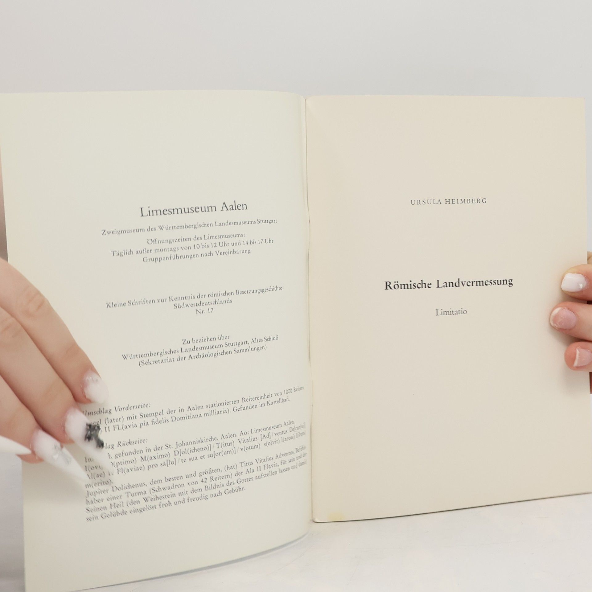 Ursula Heimberg Römische Landvermessung