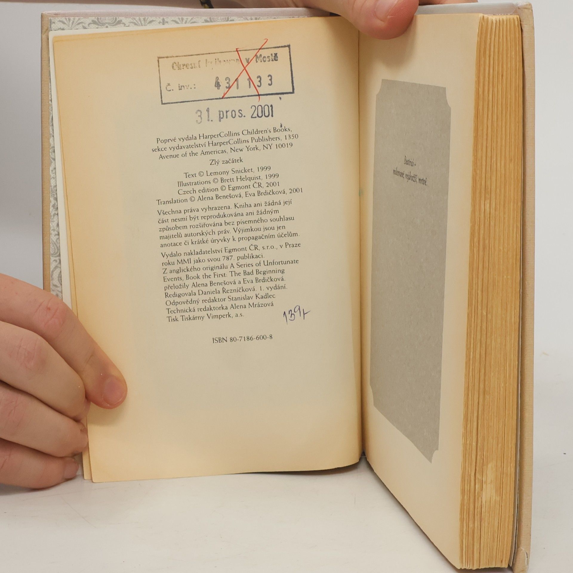 Lemony Snicket Řada nešťastných příhod 1. Zlý začátek