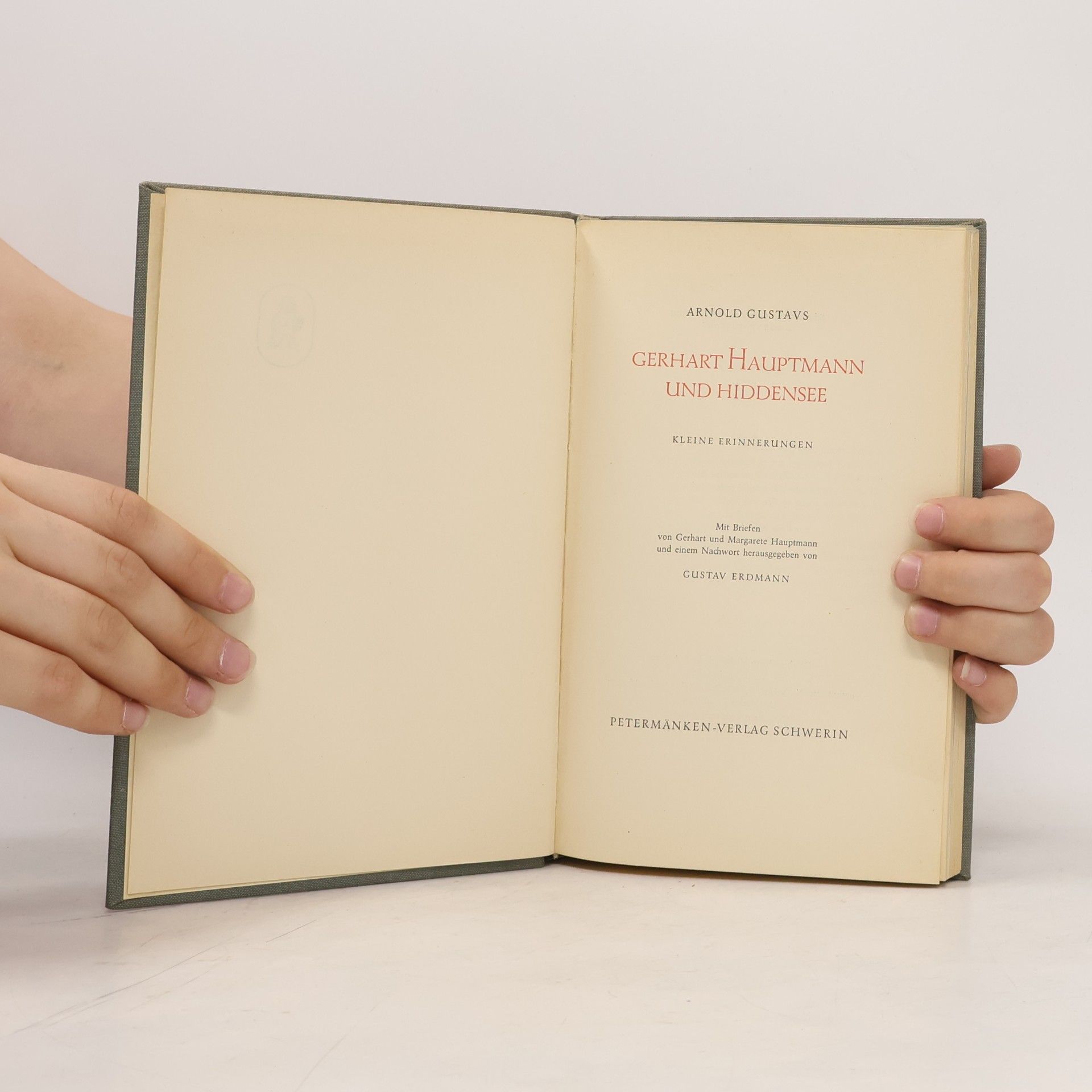 Arnold Gustavs Gerhart Hauptmann und Hiddensee