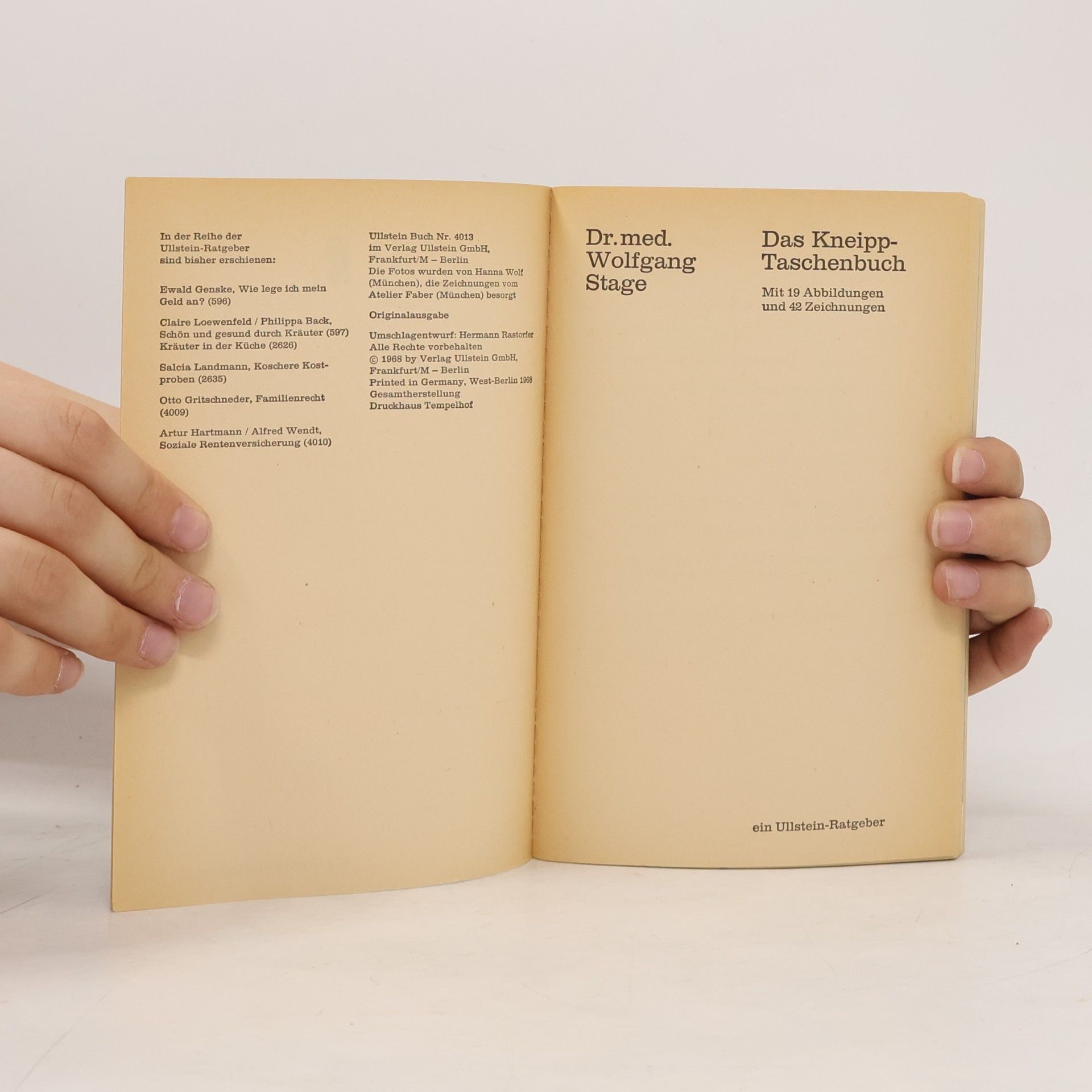 Wolfgang Stage Das Kneipp - Taschenbuch