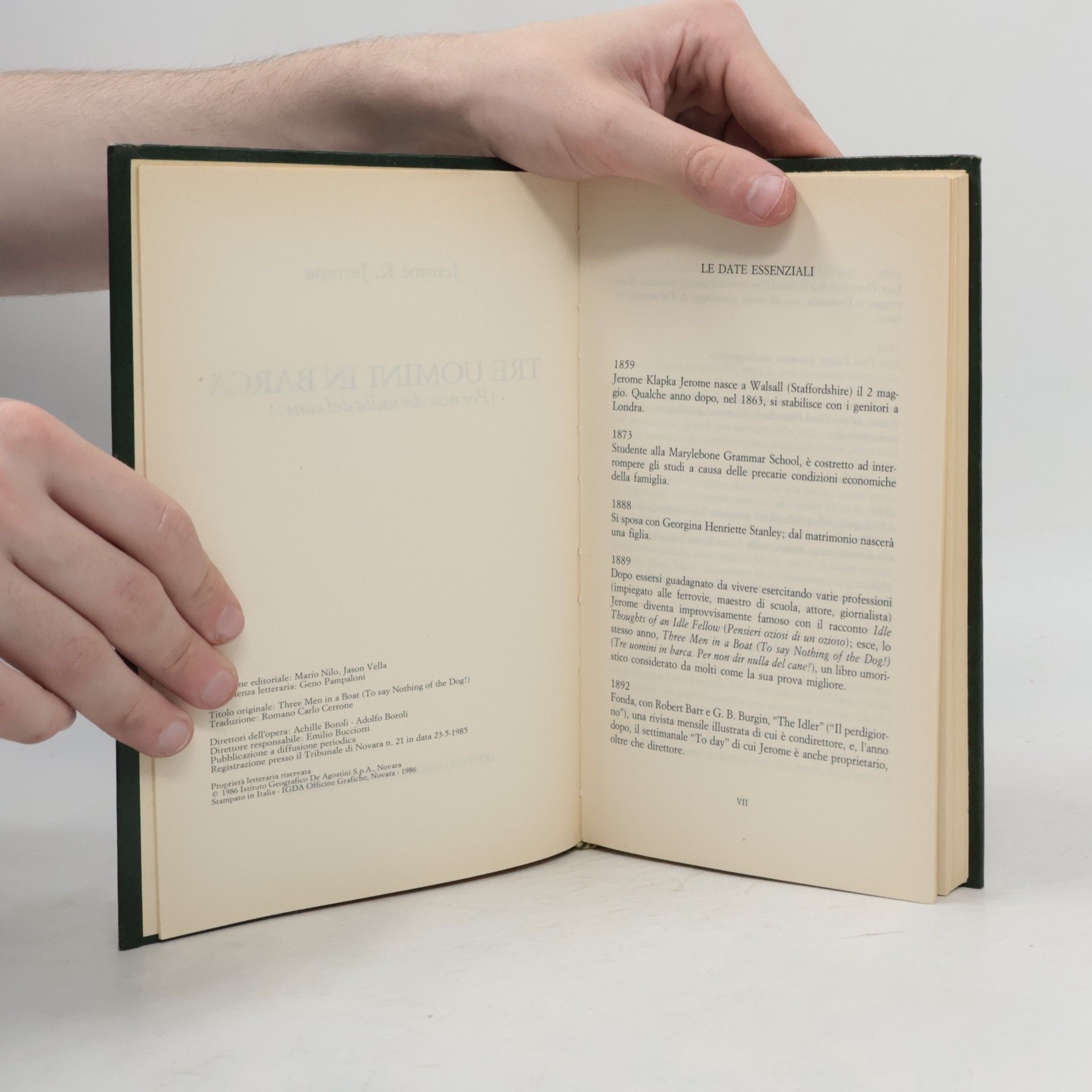 Jerome K. Jerome Tre Uomini in Barca