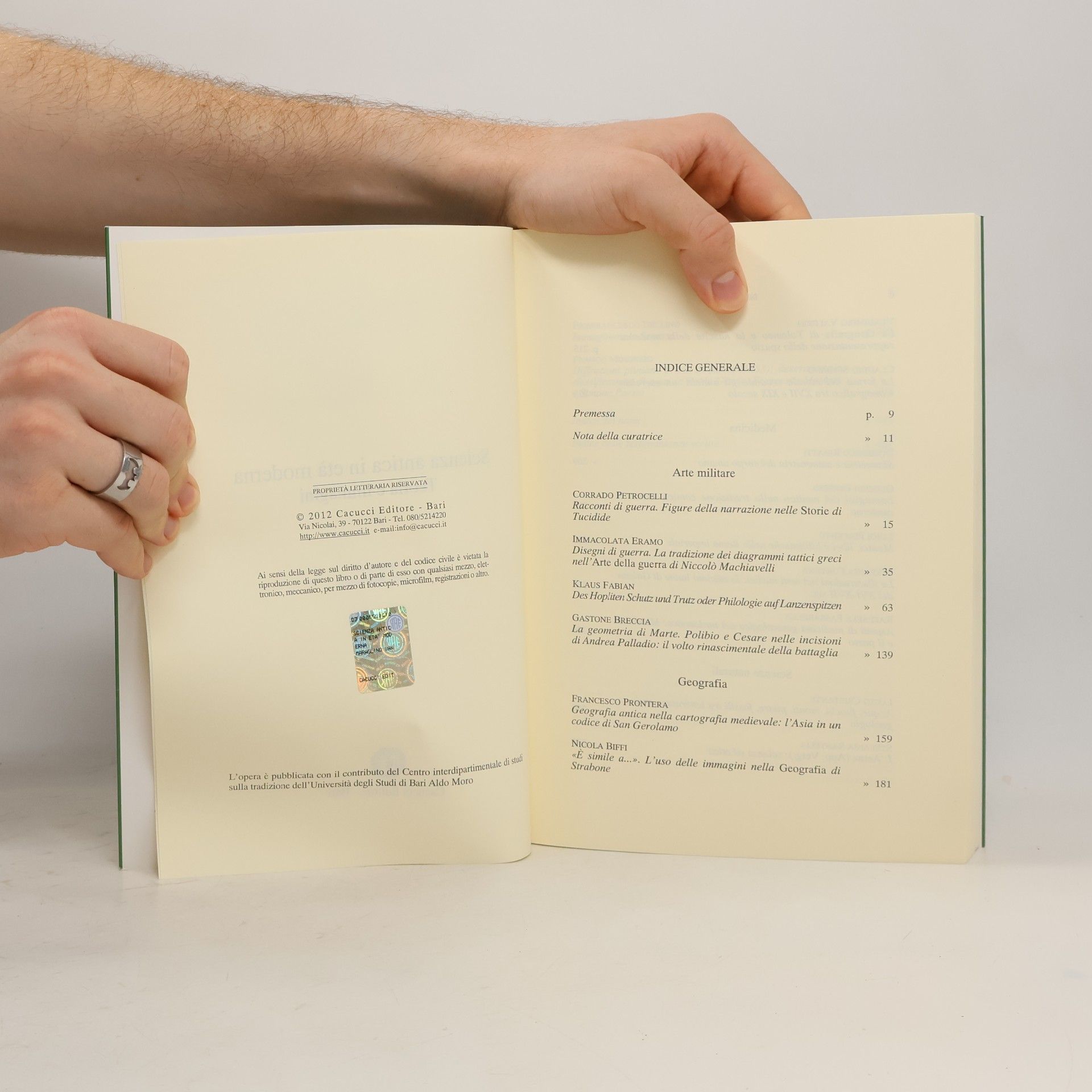 Vanna Maraglino Biblioteca della tradizione classica - 1: Scienza antica in età moderna