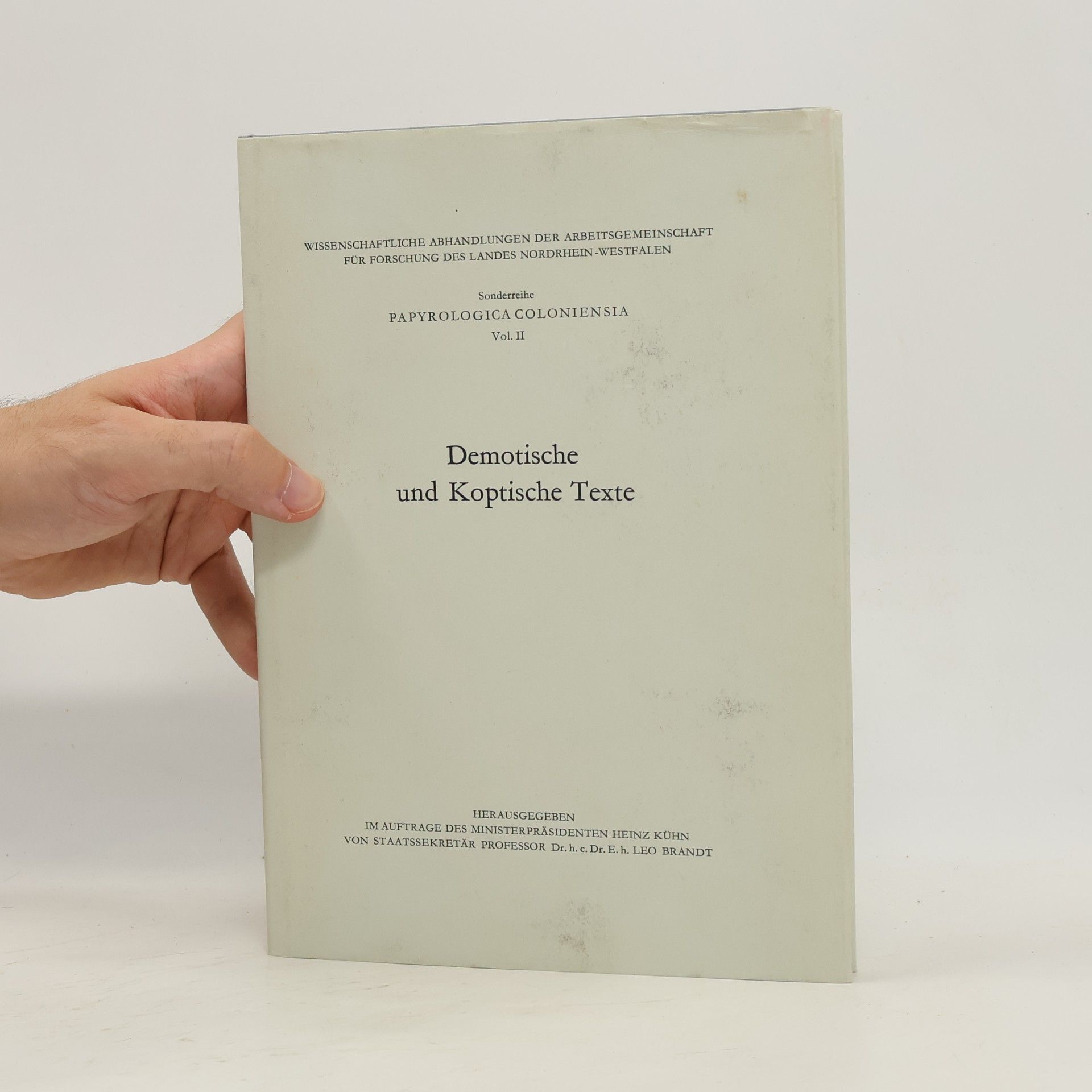 Various authors Demotische und Koptische Texte