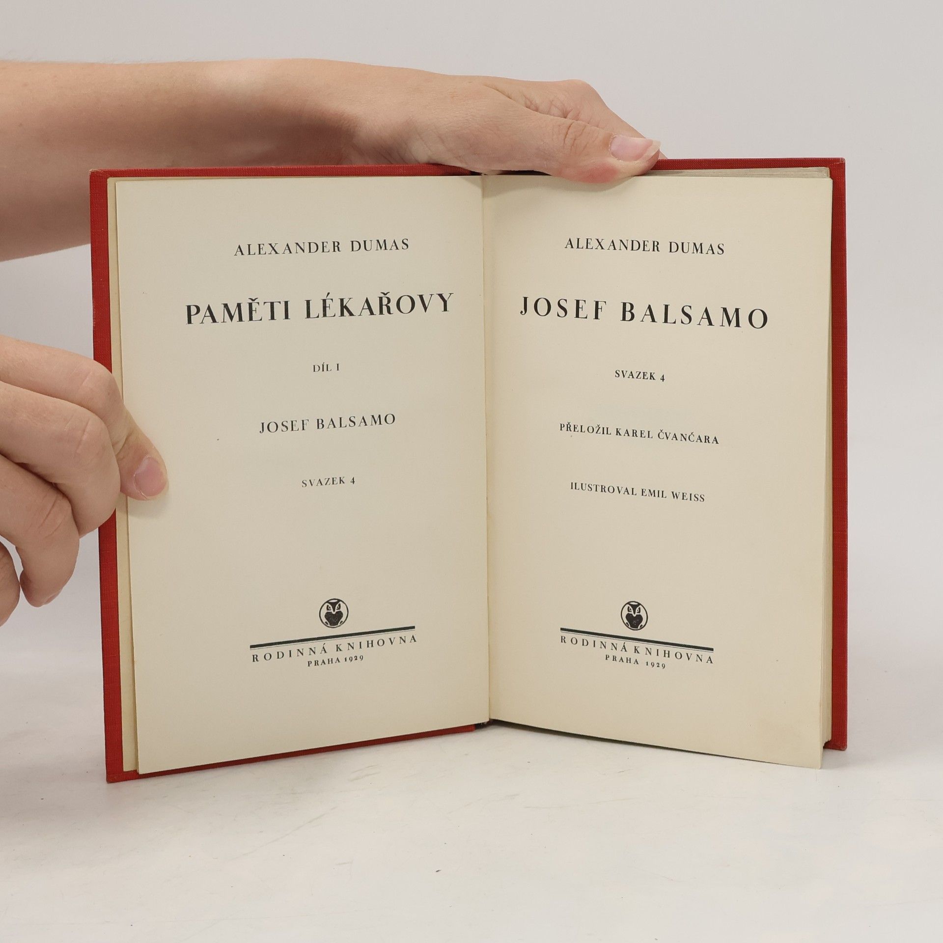 Alexandre Dumas Paměti lékařovy díl I. Josef Balsamo Svazek 4