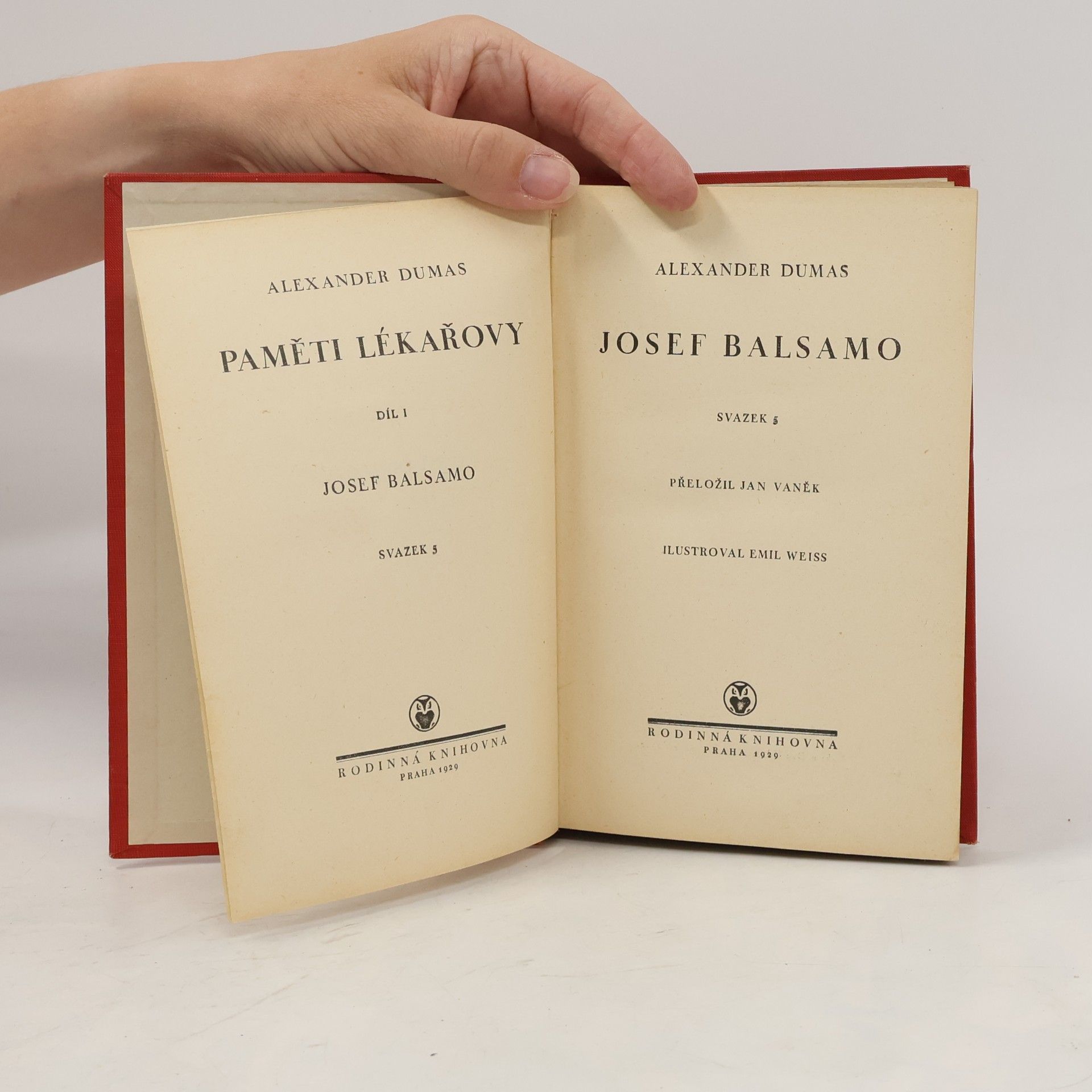 Alexandre Dumas starší Paměti lékařovy Díl I. Josef Balsamo Svazek 5
