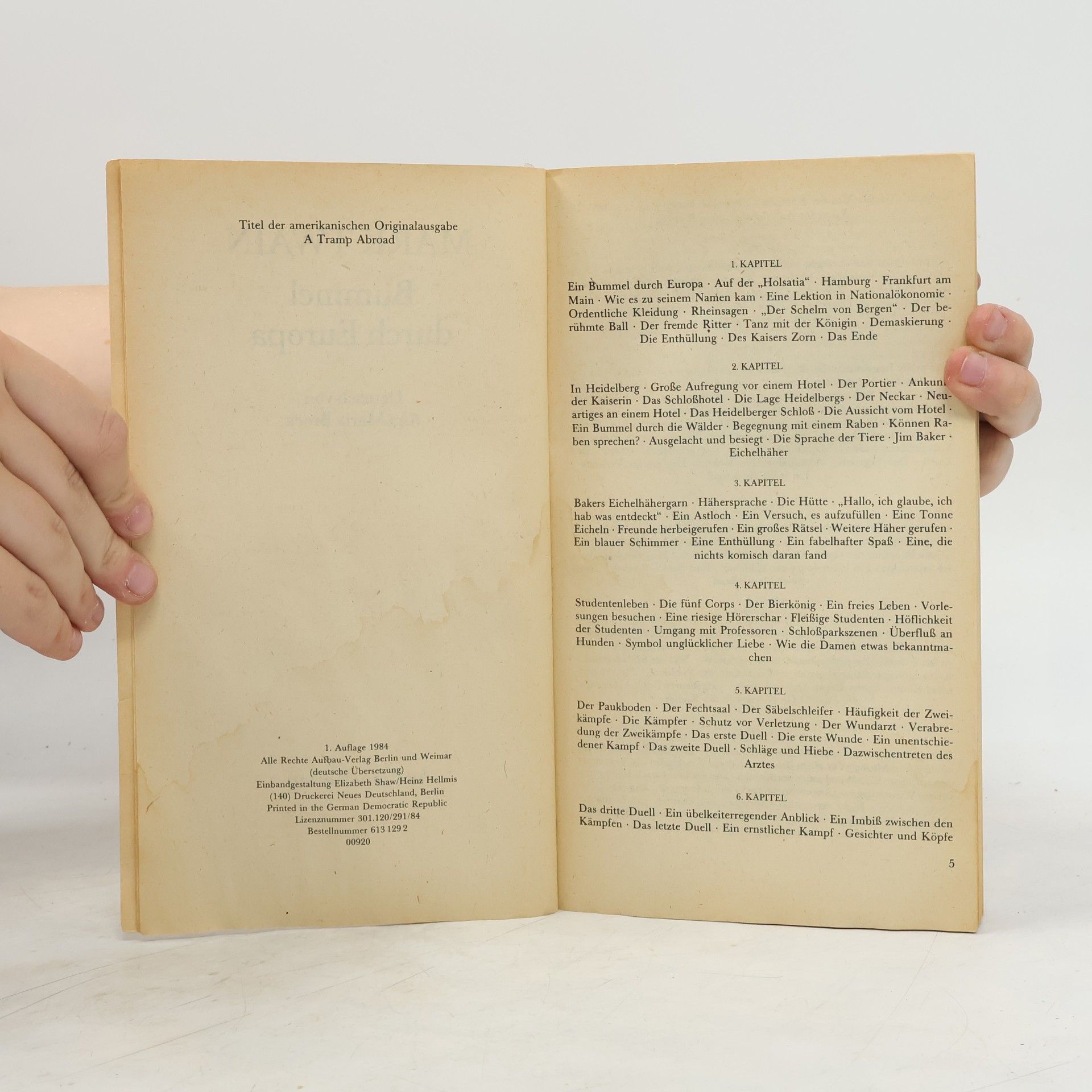 Mark Twain Bummel durch Europa