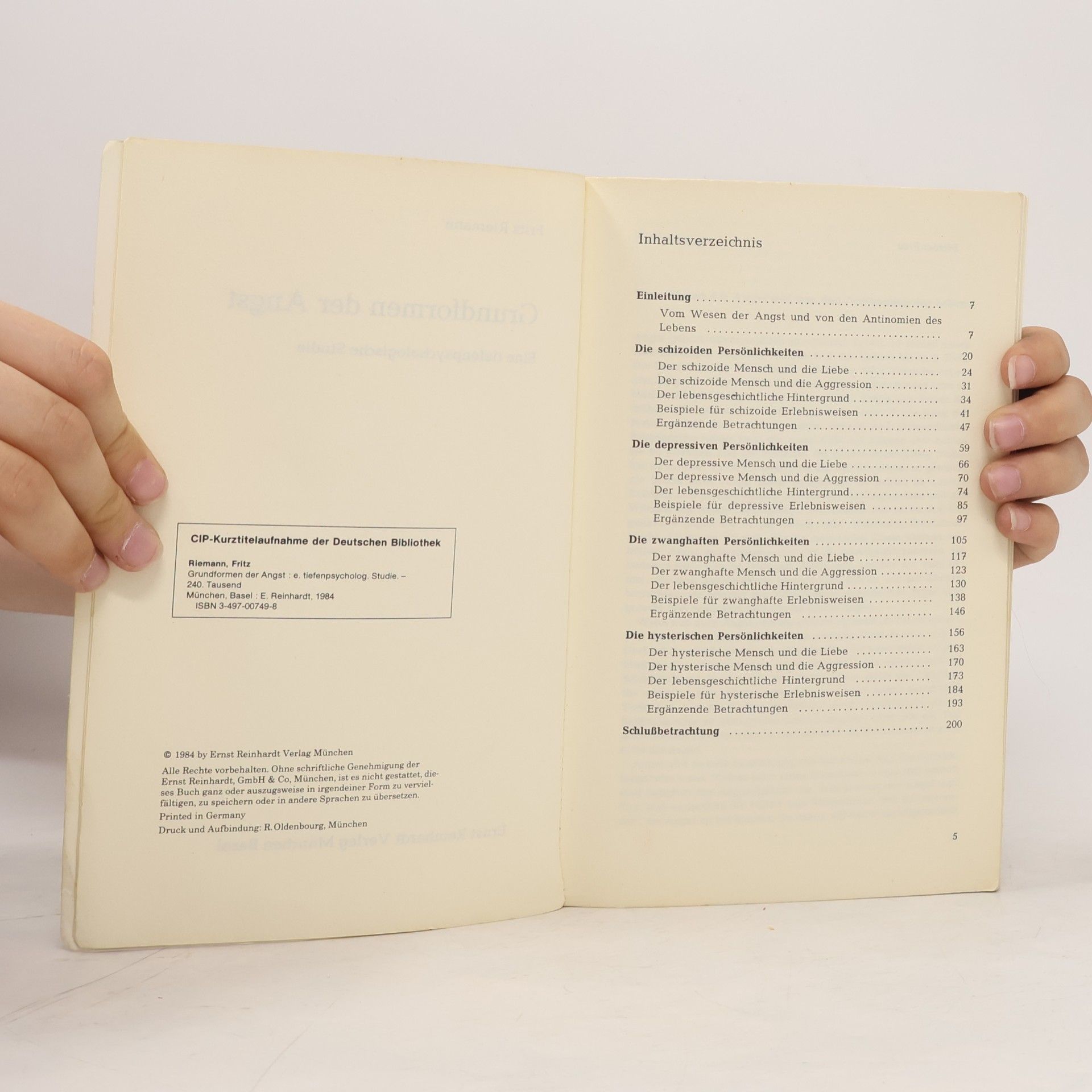 Fritz Riemann Grundformen der Angst