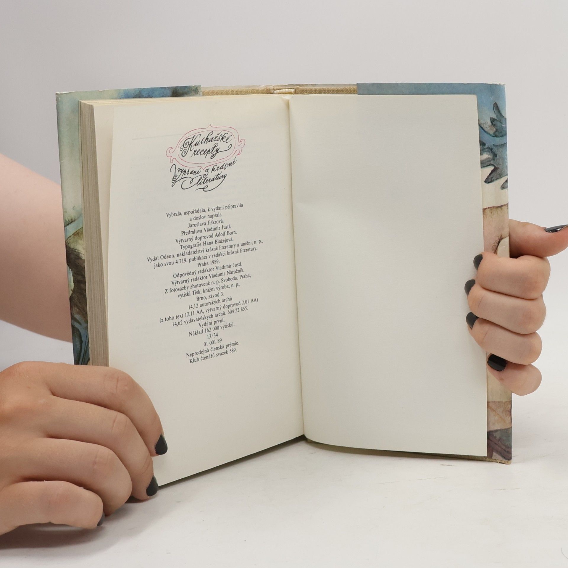 Jaroslava Jiskrová Kuchařské recepty vypsané z krásné literatury