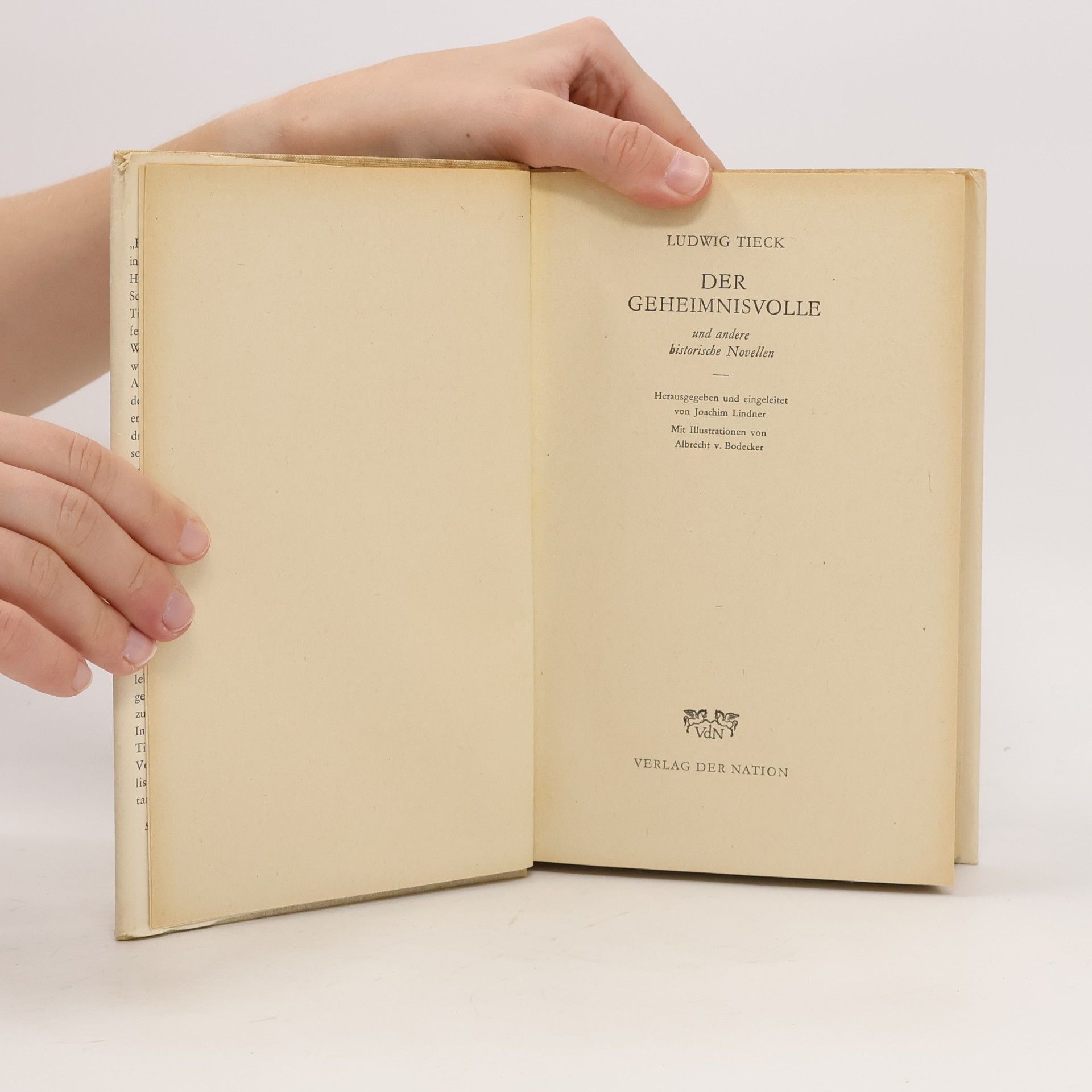 Ludwig Tieck Der Geheimnisvolle
