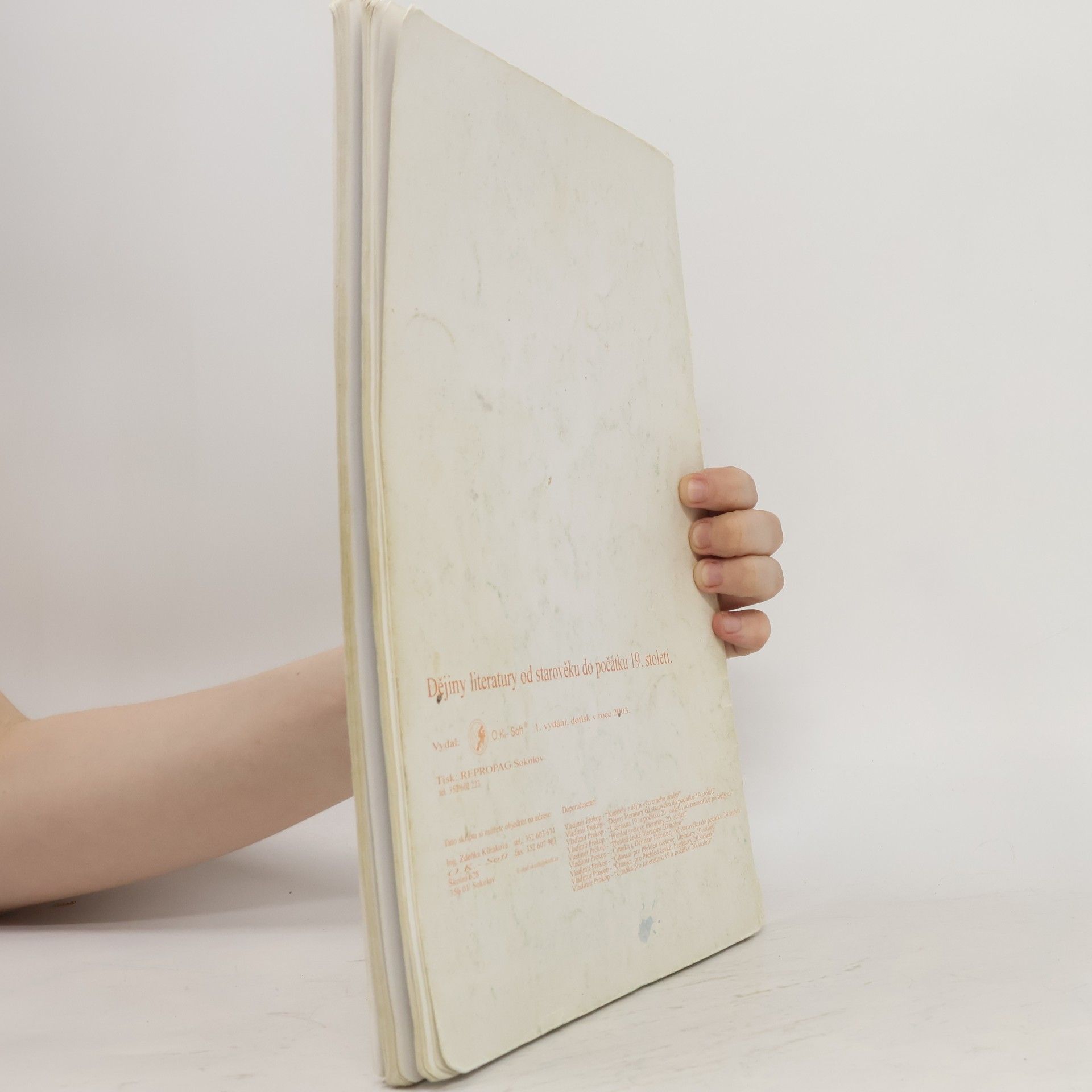 Vladimír Prokop Dějiny literatury od starověku do počátku 19. století