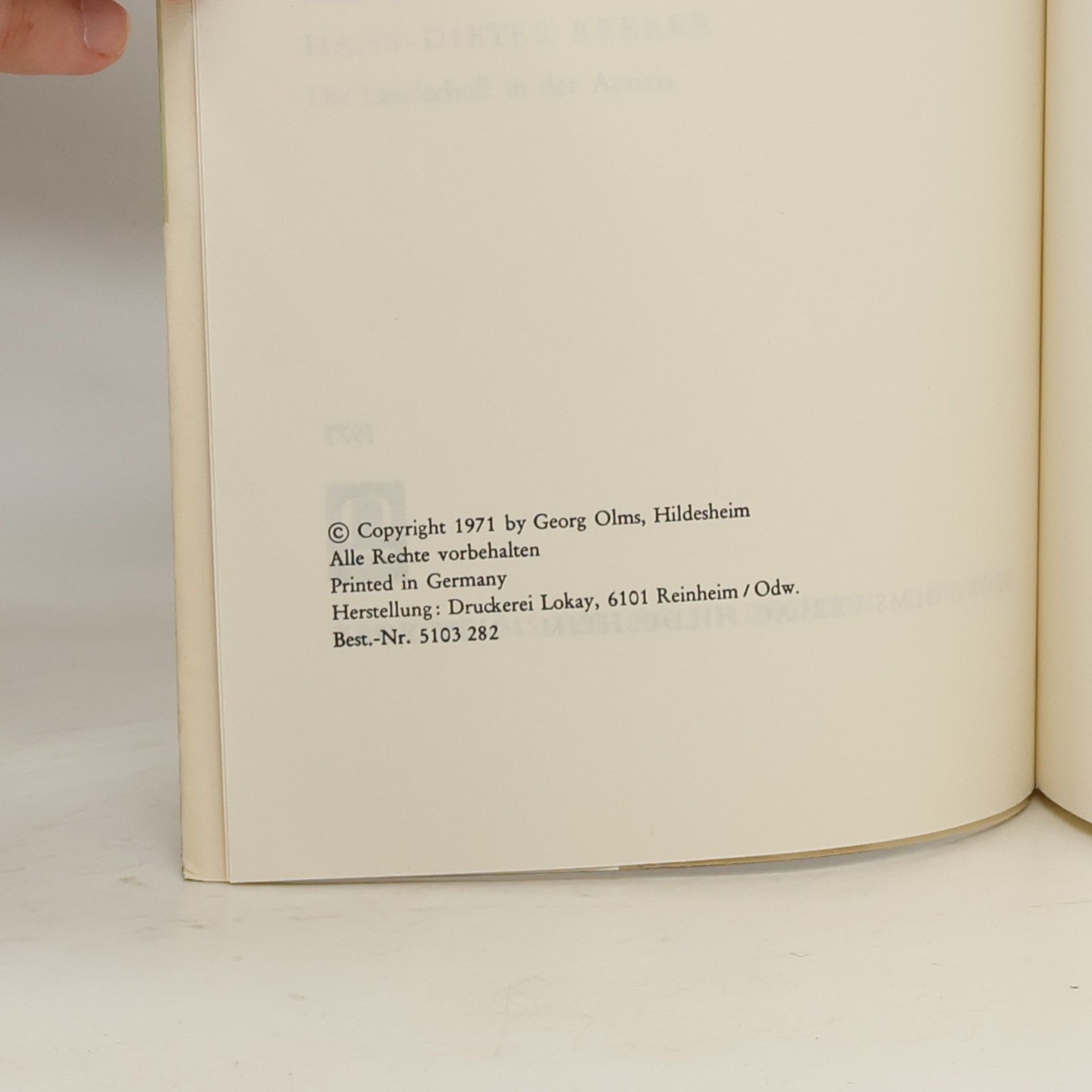 Hans-Dieter Reeker Die Landschaft in der Aeneis