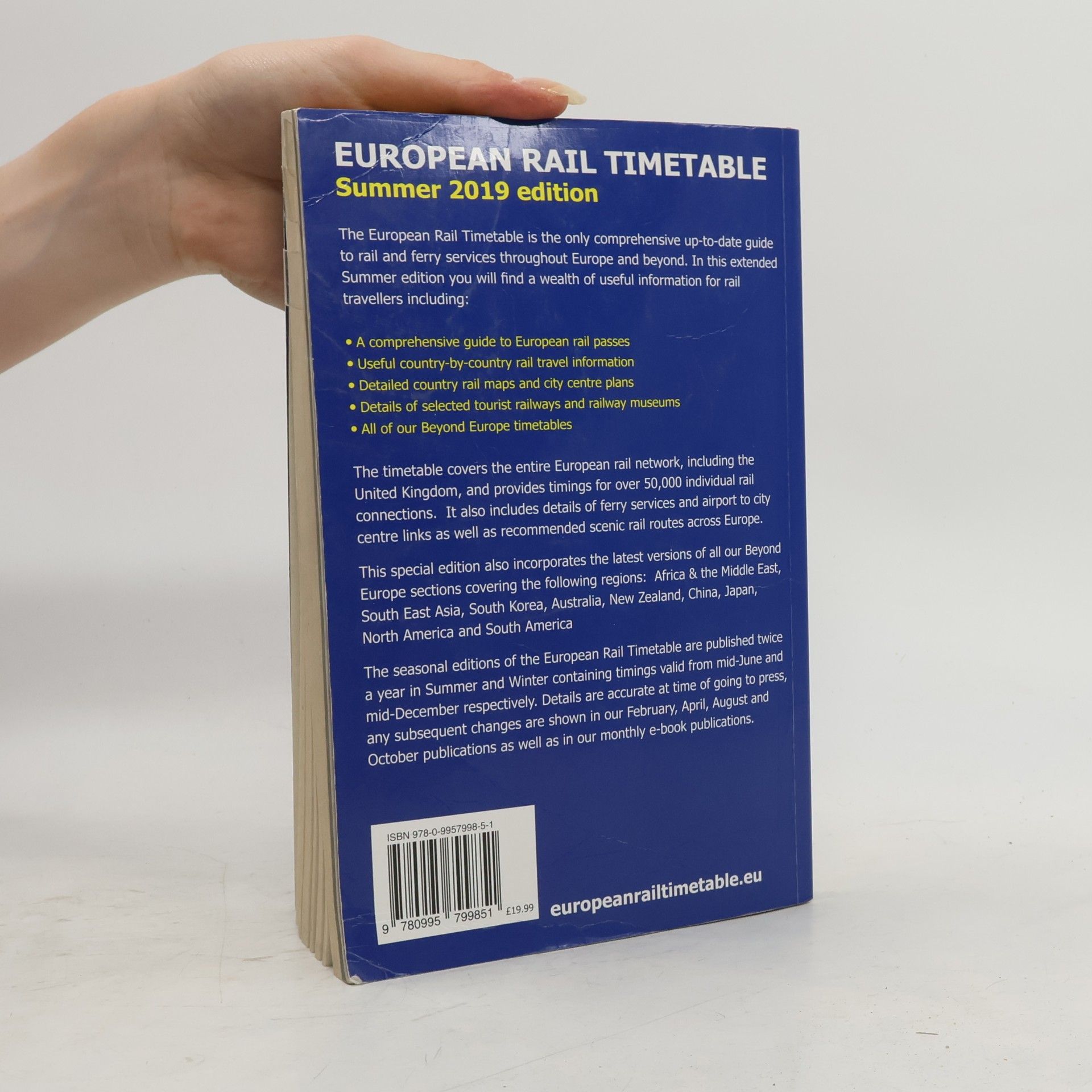 Autorenkollektiv European Rail Timetable Summer 2019 Edition June-December 2019
