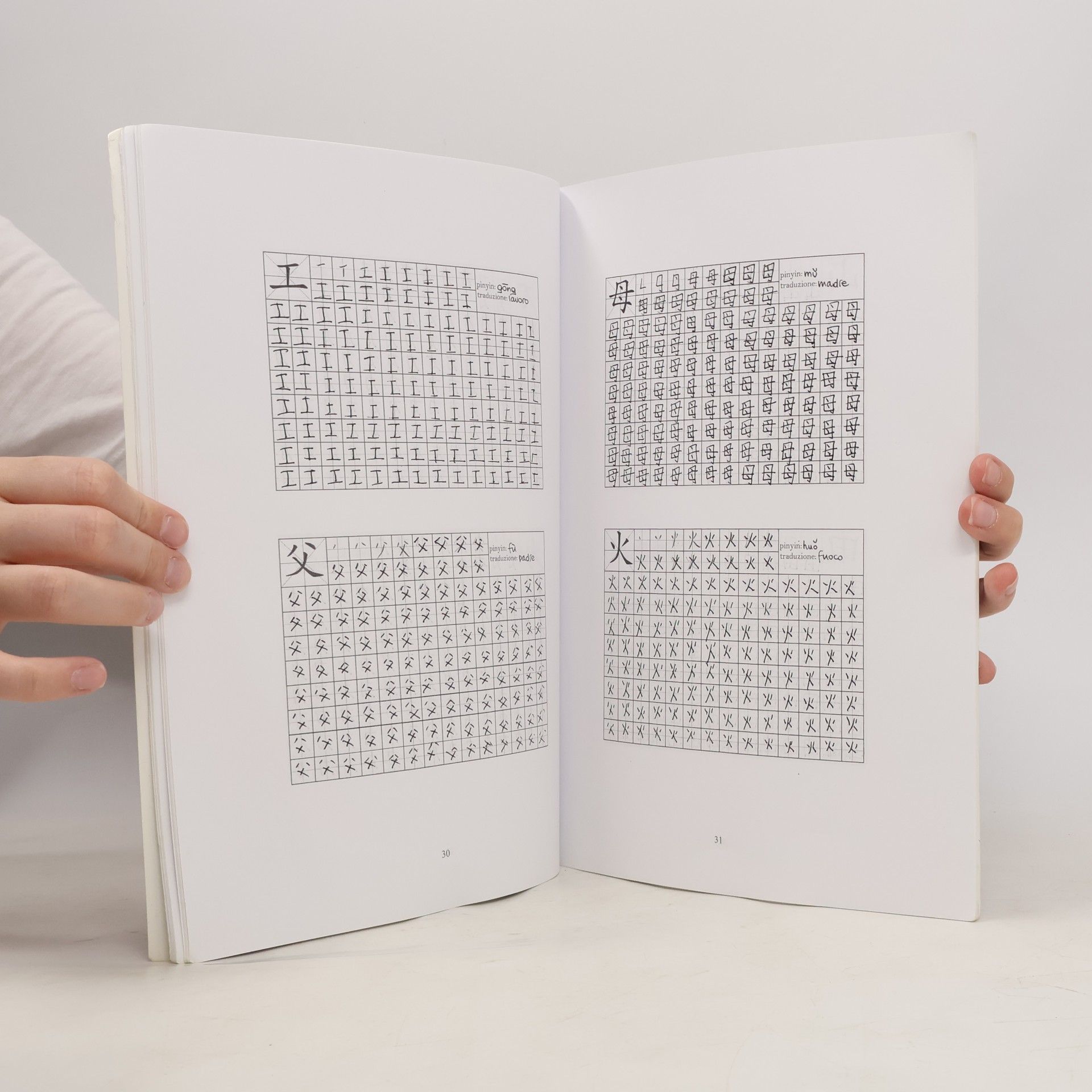 Jin Zhigang Caratteri cinesi. Esercizi di scrittura
