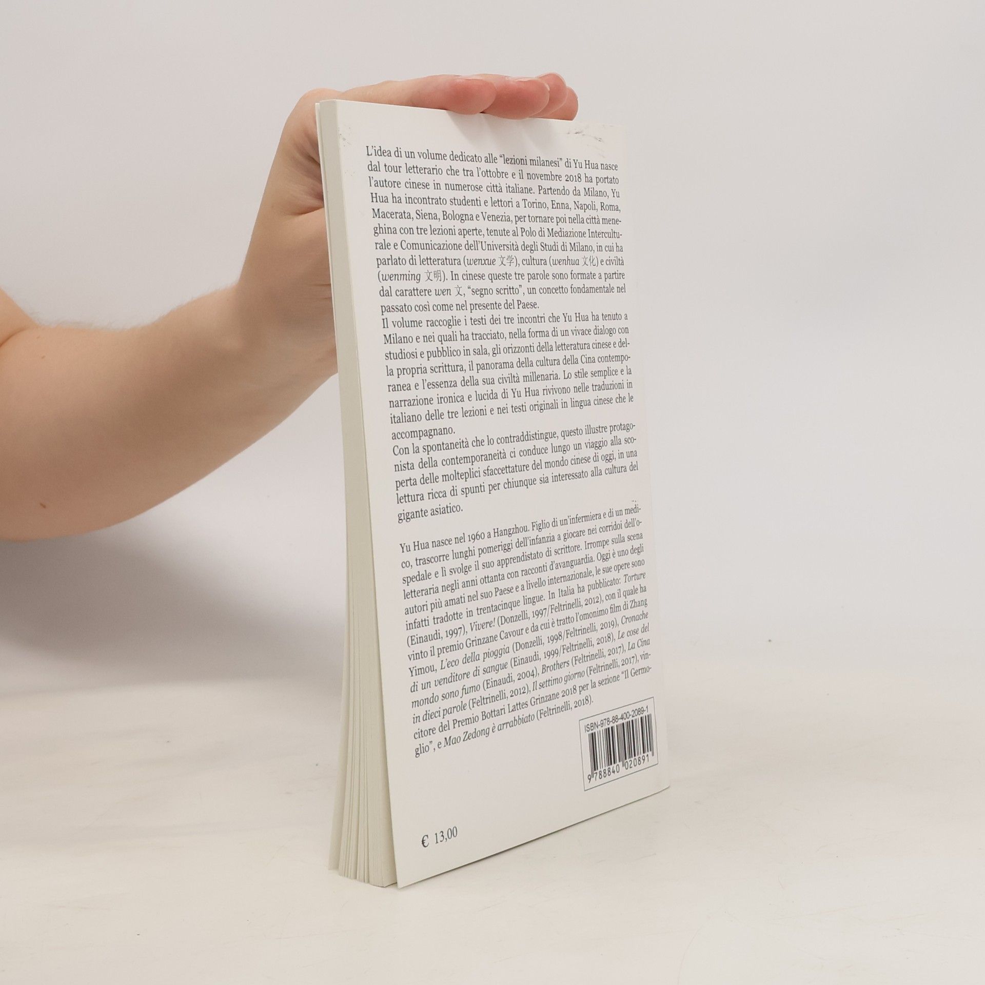 余华 Lezioni milanesi. Letteratura, cultura, civiltà