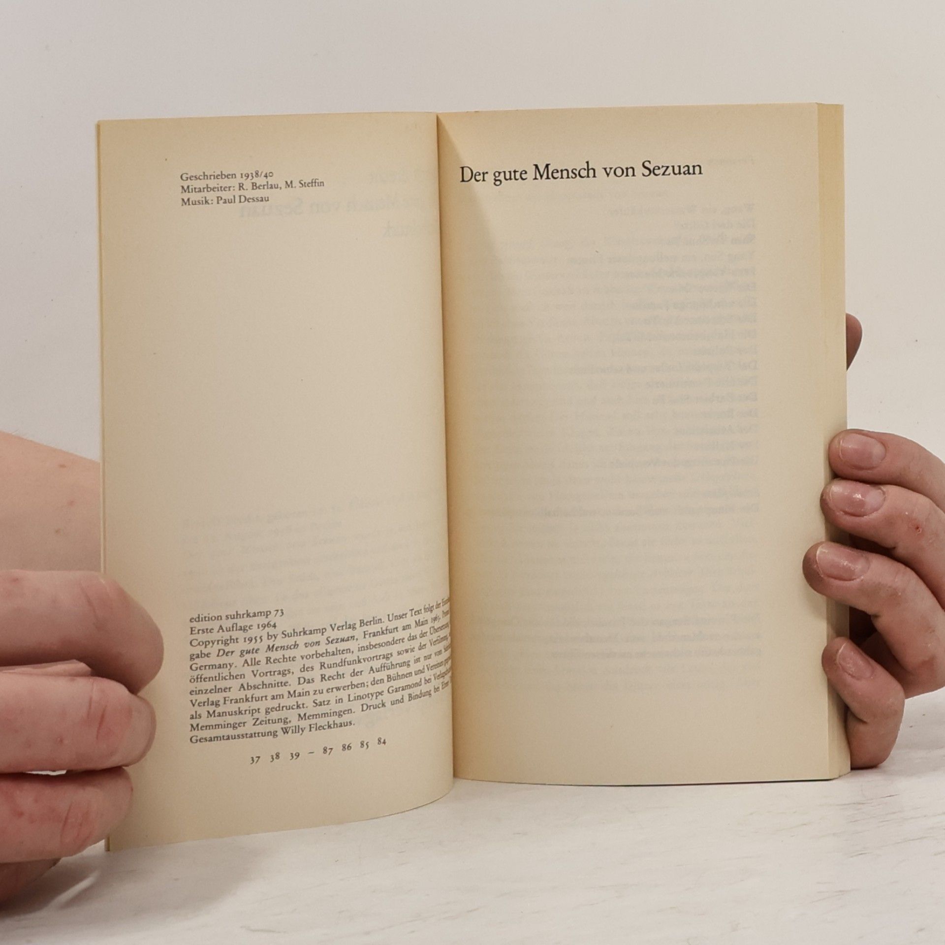Bertolt Brecht Der gute Mensch von Sezuan