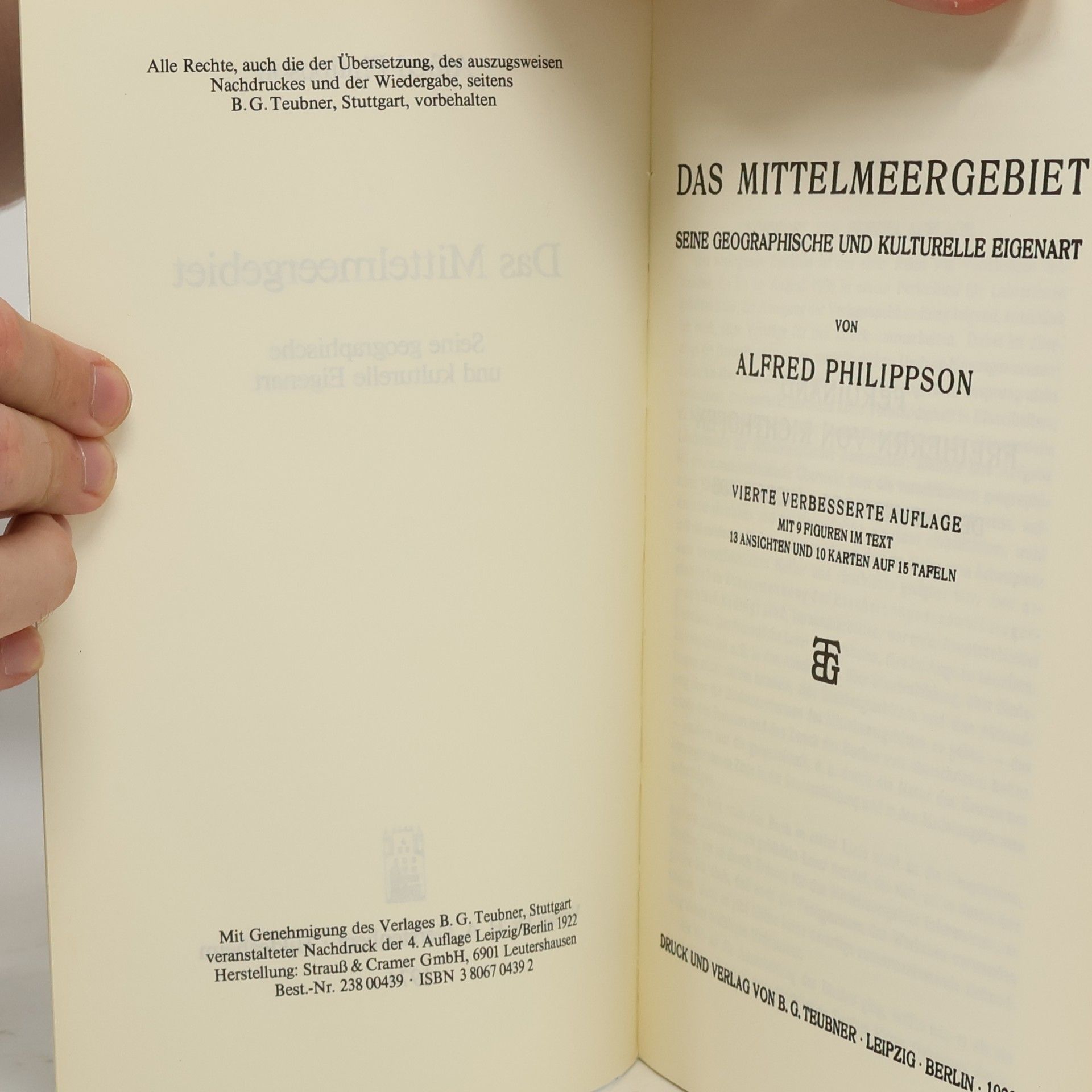 Alfred Philippson Das Mittelmeergebiet
