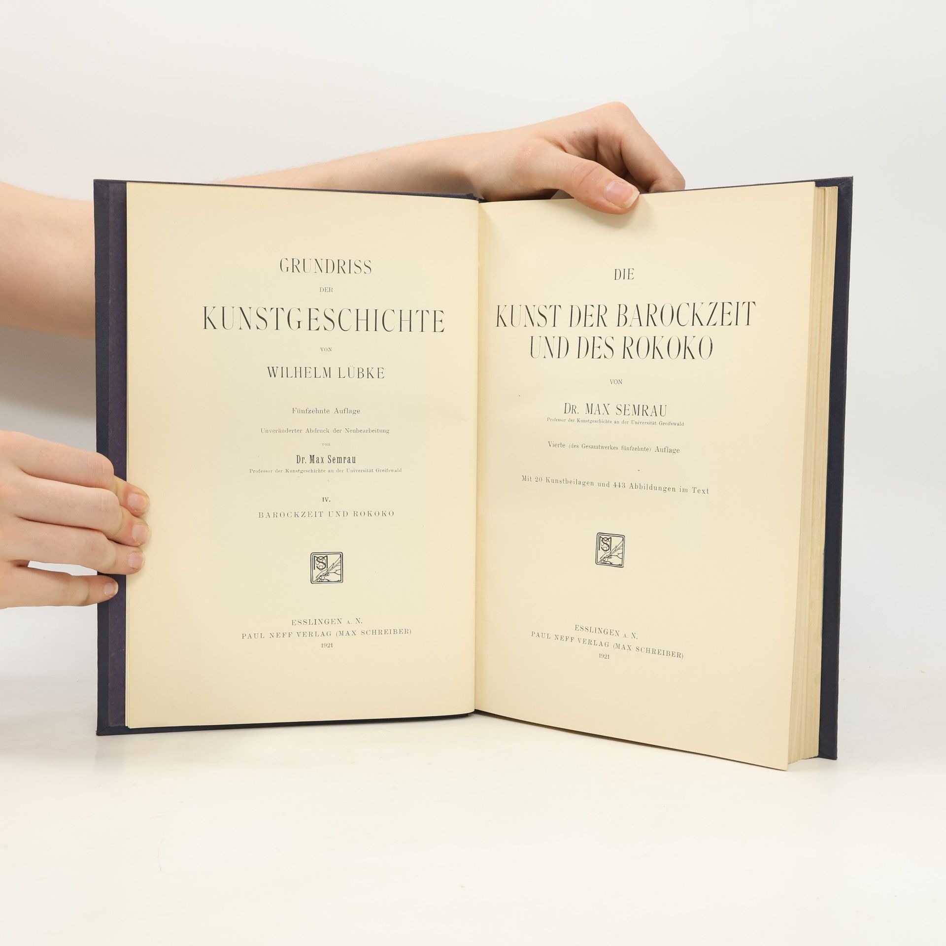 Max Dr. Semrau Die Kunst der Barockzeit und des Rokoko