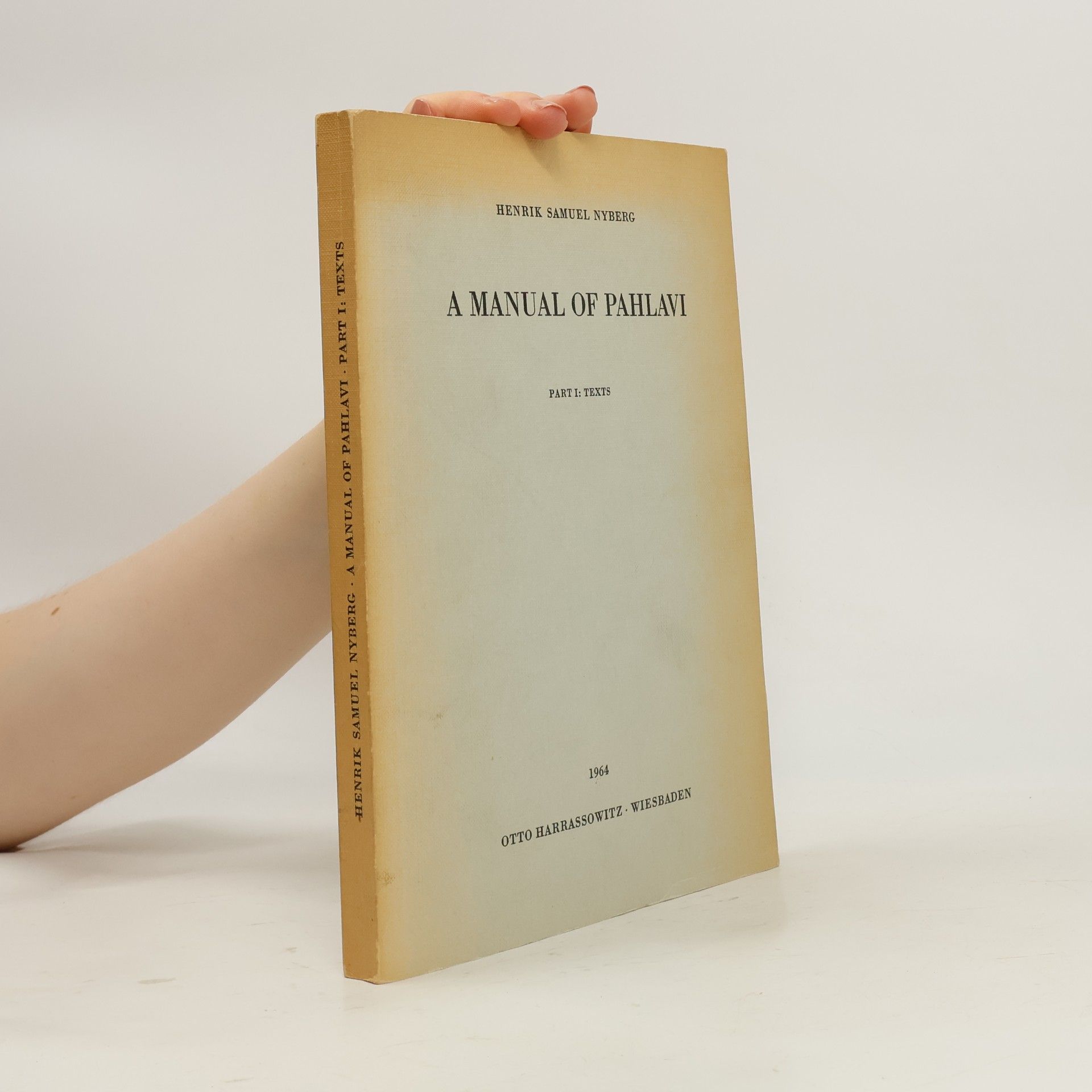 Henrik S. Nyberg A Manual of Pahlavi