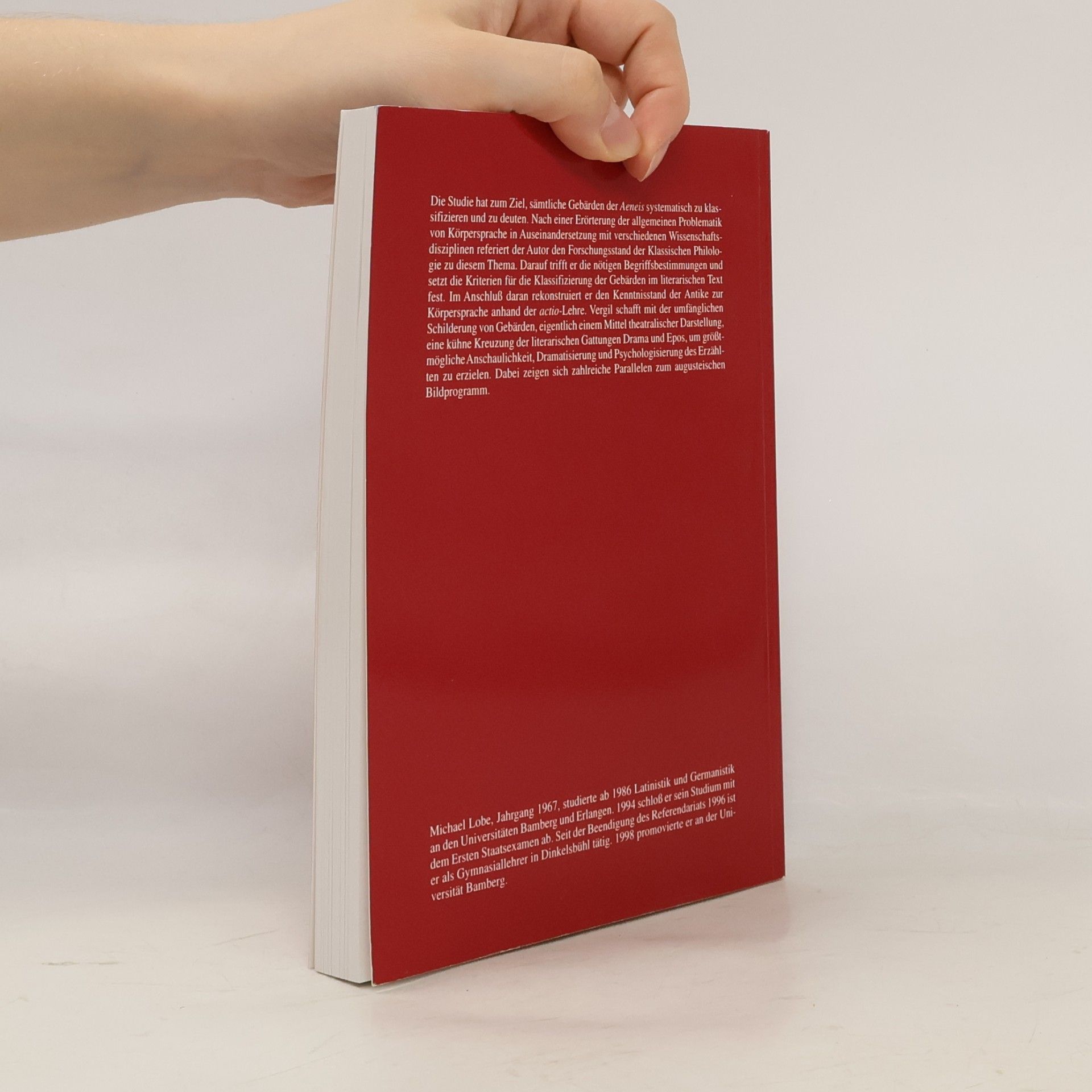 Michael Lobe Die Gebärden in Vergils «Aeneis»