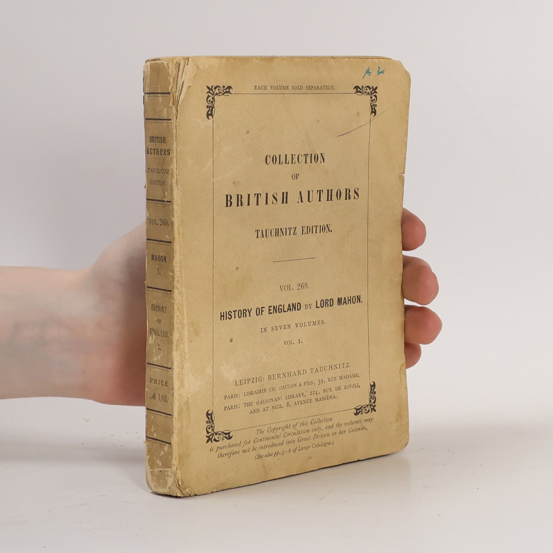 Lord Mahon Collection of British Authors. Vol. 269