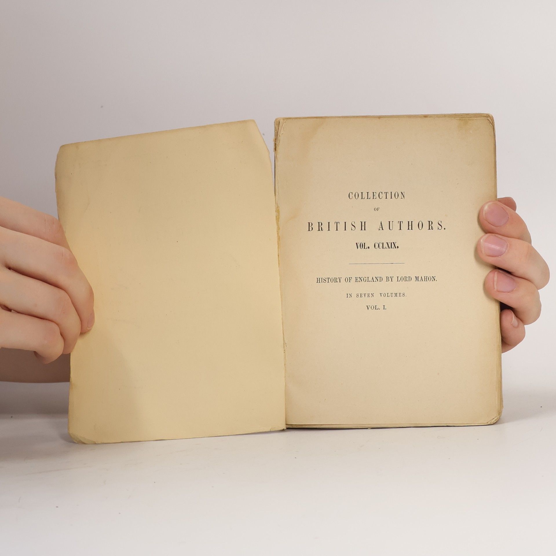 Lord Mahon Collection of British Authors. Vol. 269
