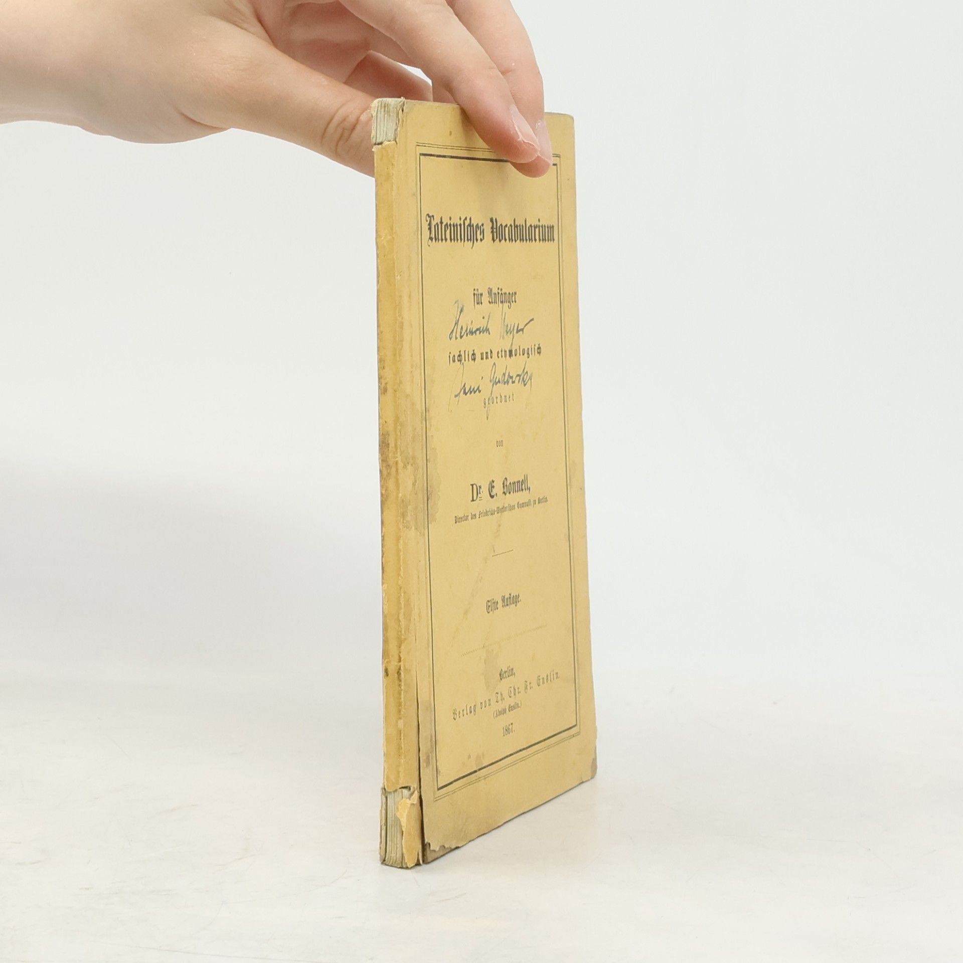 Lateinisches Vocabularium für Anfänger sachlich und etymologisch