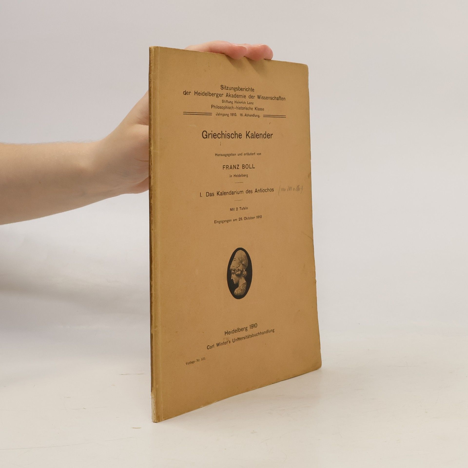 Griechische Kalender I. Das Kalendarium des Antiochos