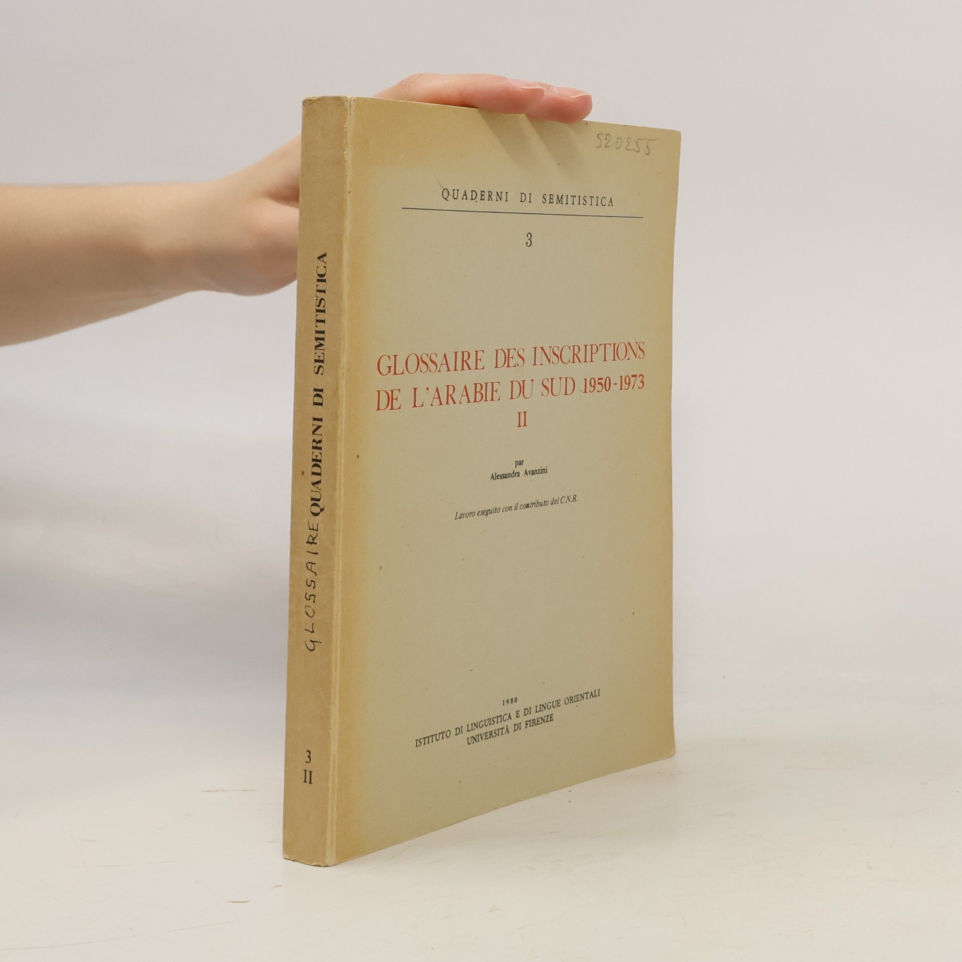 Glossaire des inscriptions de l'Arabie du Sud 1950-1973