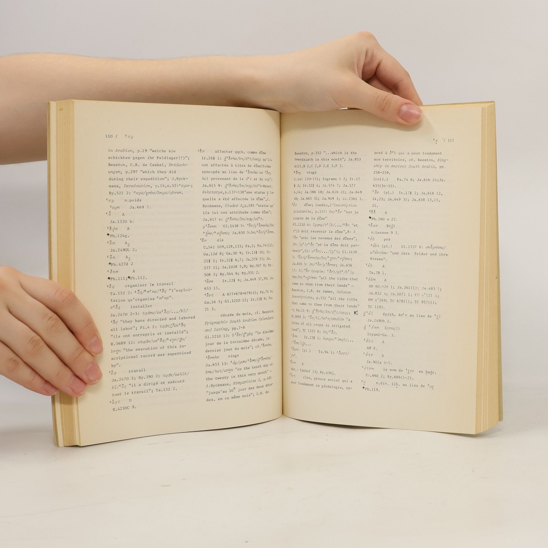 Alessandra Avanzini Glossaire des inscriptions de l'Arabie du Sud 1950-1973