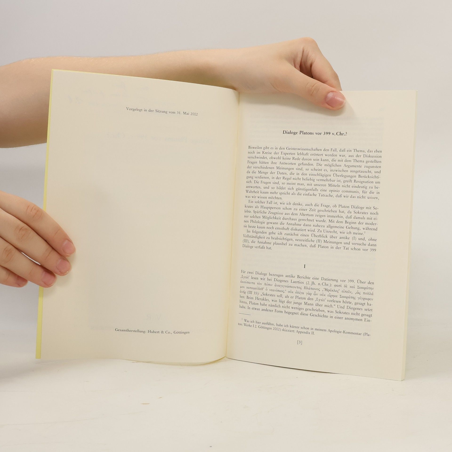 Ernst Heitsch Dialoge Platons vor 399 v. Chr. ?