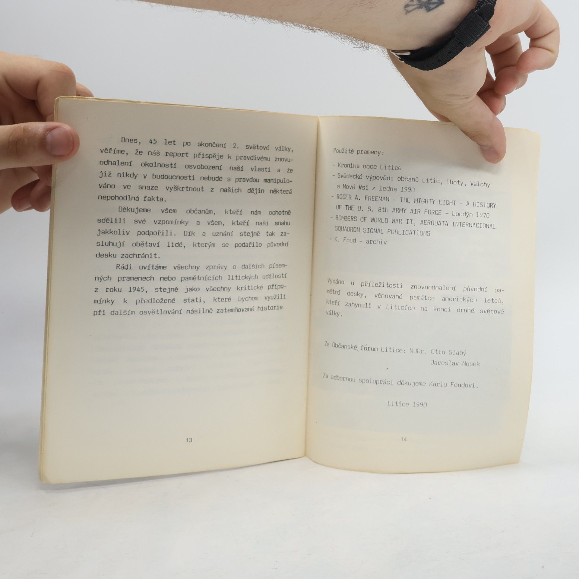 Autorenkollektiv Památce dvanácti amerických letců ubitých Němci v Liticích 1945