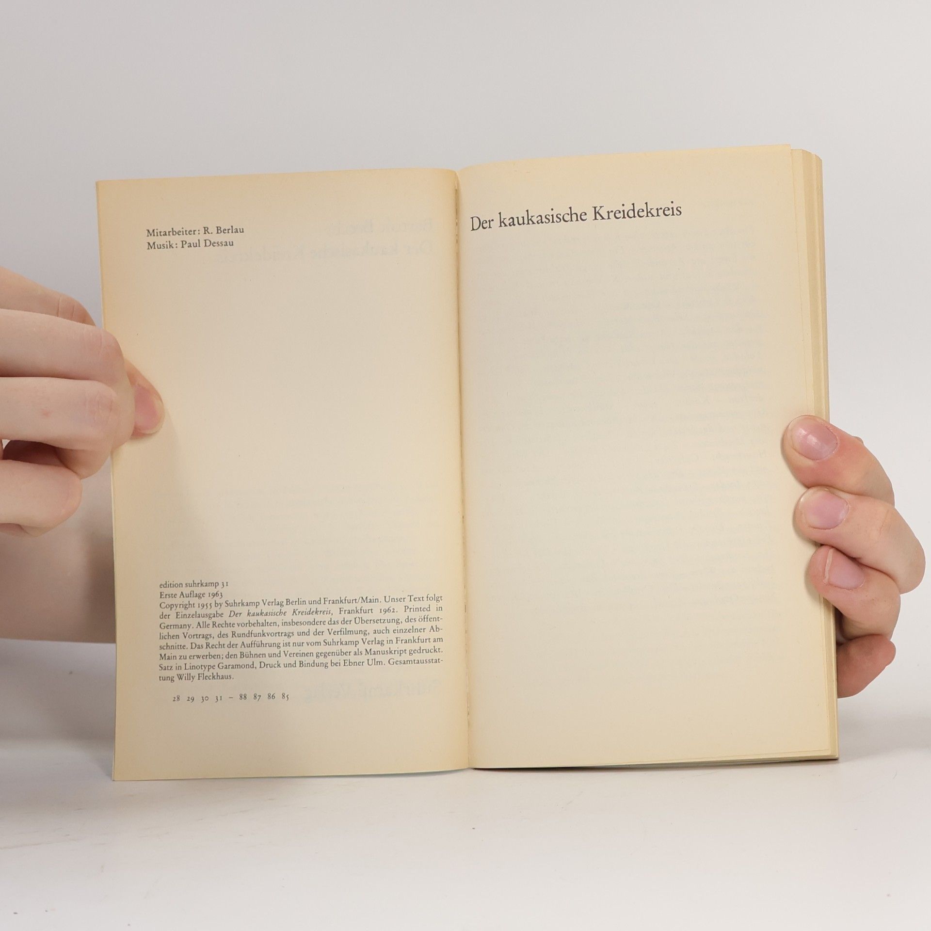 Bertolt Brecht Der kaukasische Kreidekreis