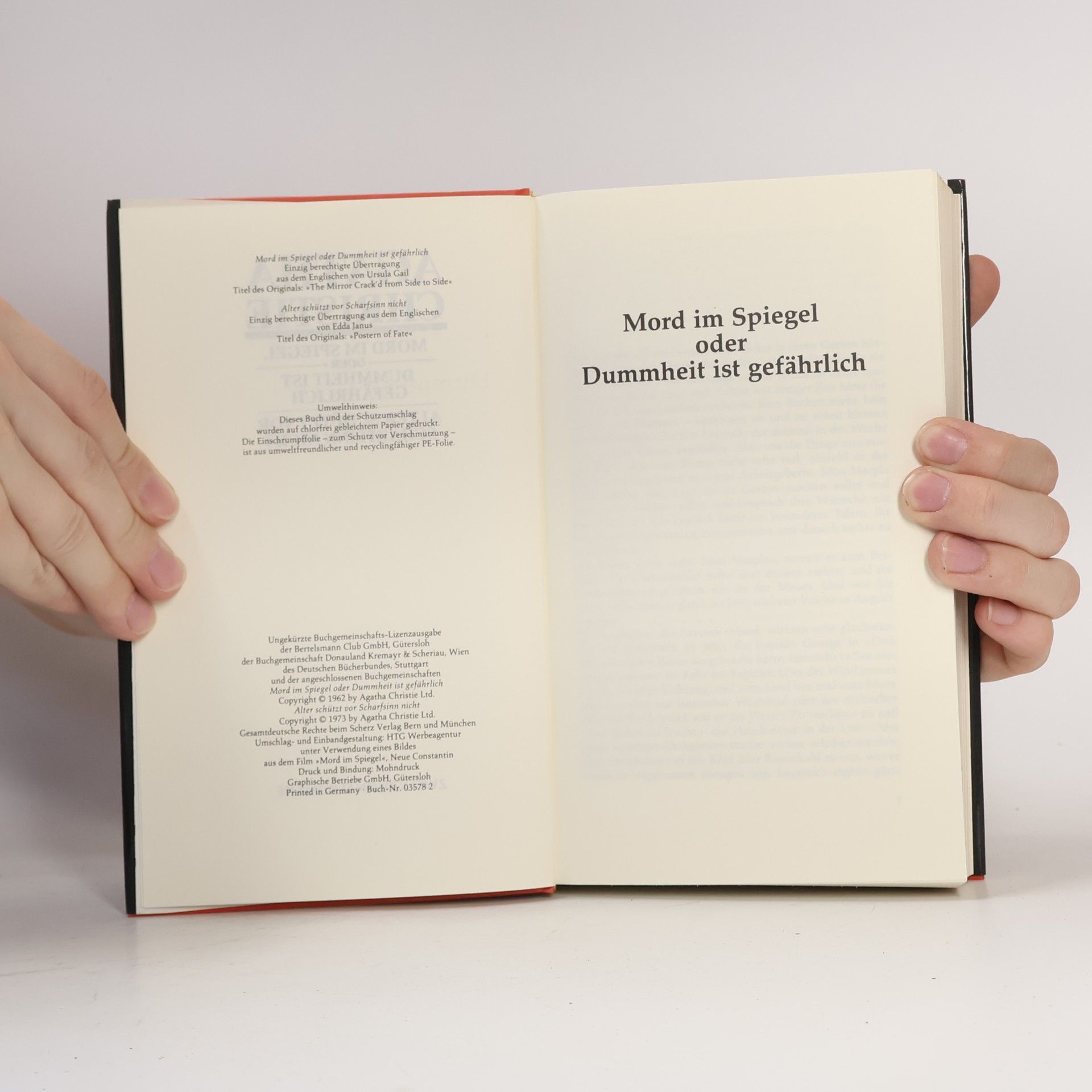 Agatha Christie Mord im Spiegel oder Dummheit ist gefährlich, Alter schützt vor Scharfsinn nicht