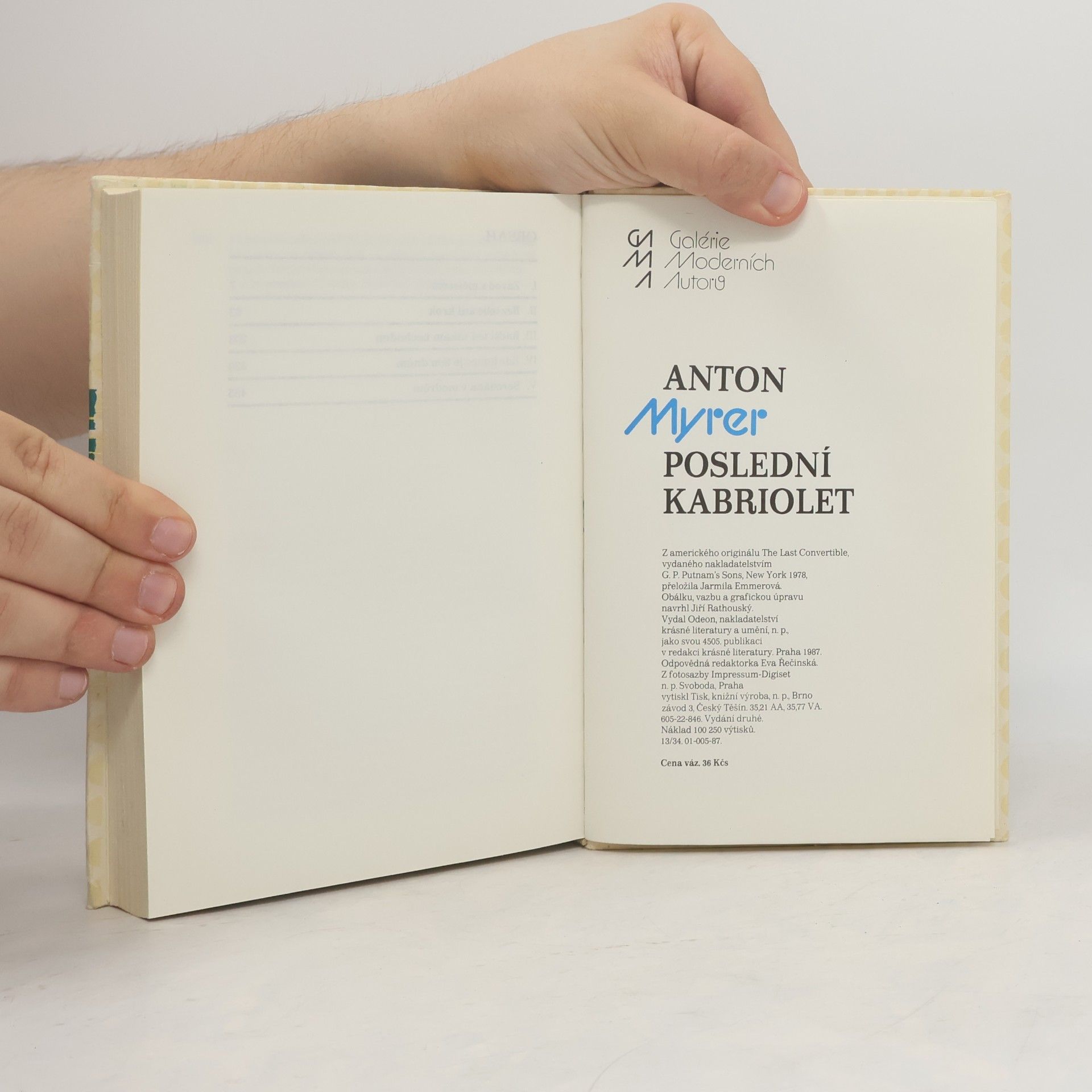 Anton Myrer Poslední kabriolet