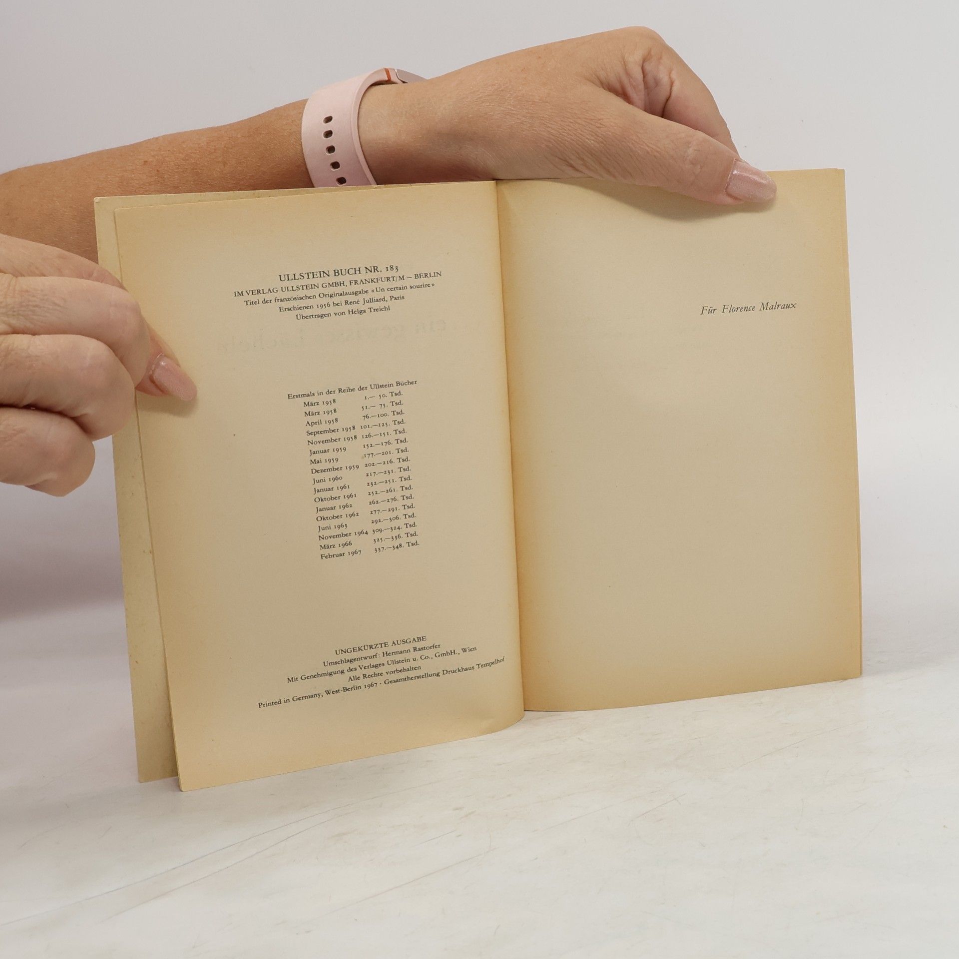 Françoise Sagan Ein gewisses Lächeln