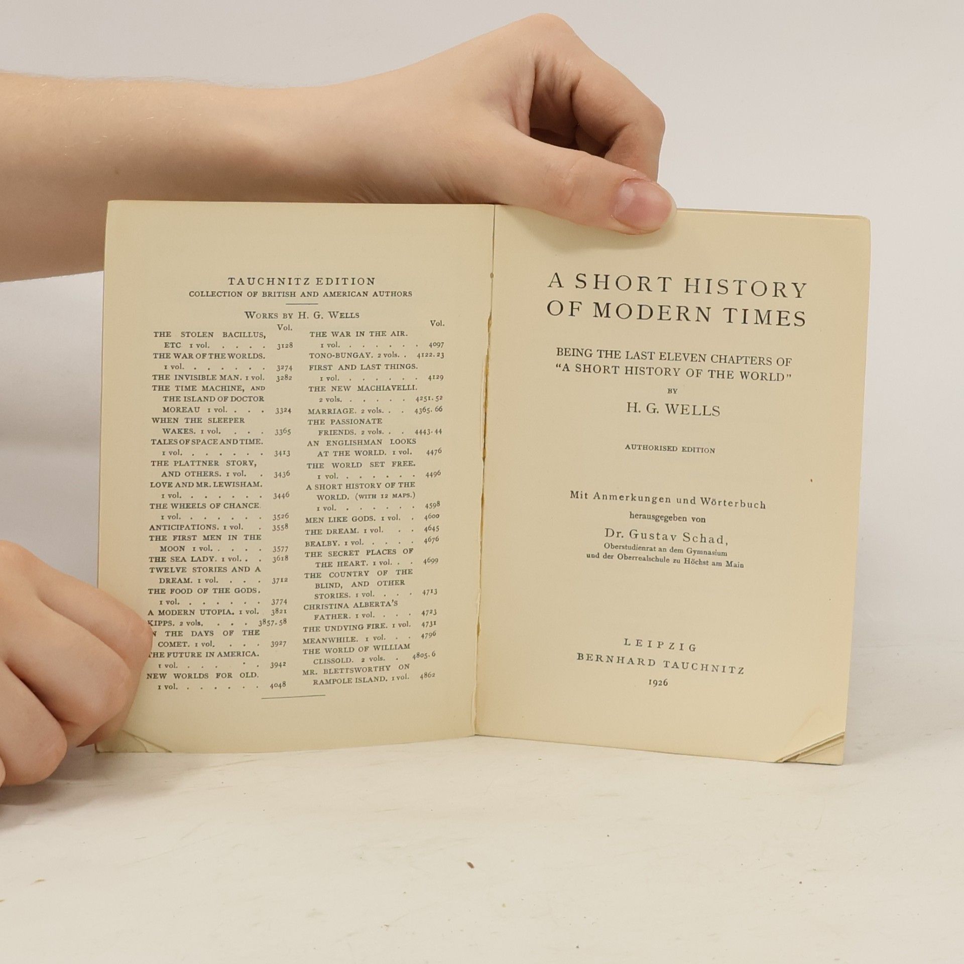 Herbert George Wells A Short History of Modern Times