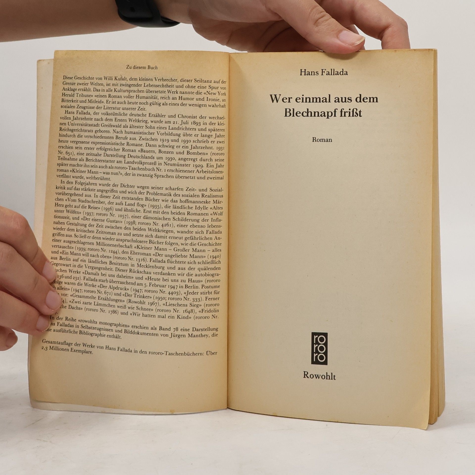 Hans Fallada Wer einmal aus dem Blechnapf frißt